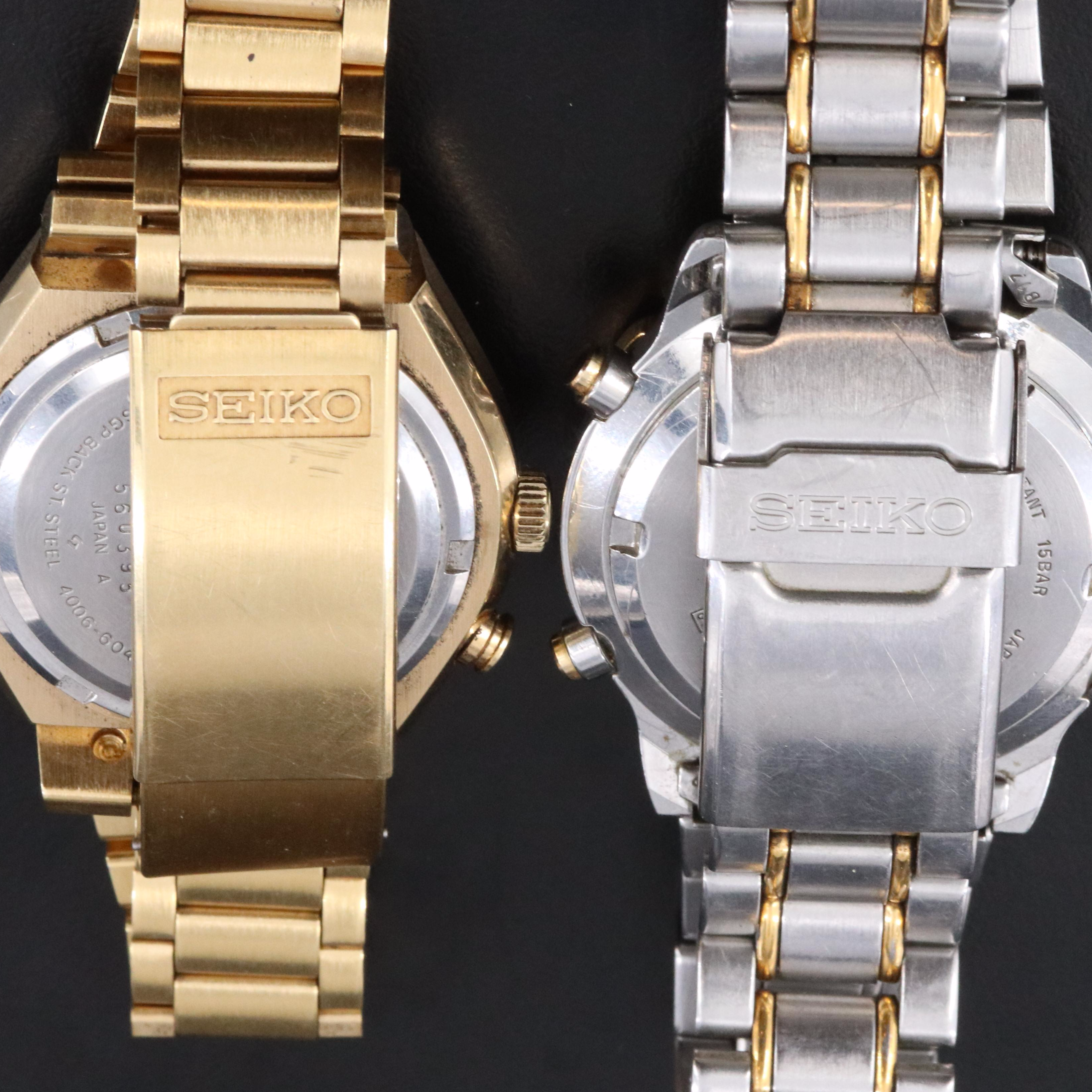 Seiko Quartz Chronograph Sport 150 and Seiko Bell-Matic Stem Wind Watches