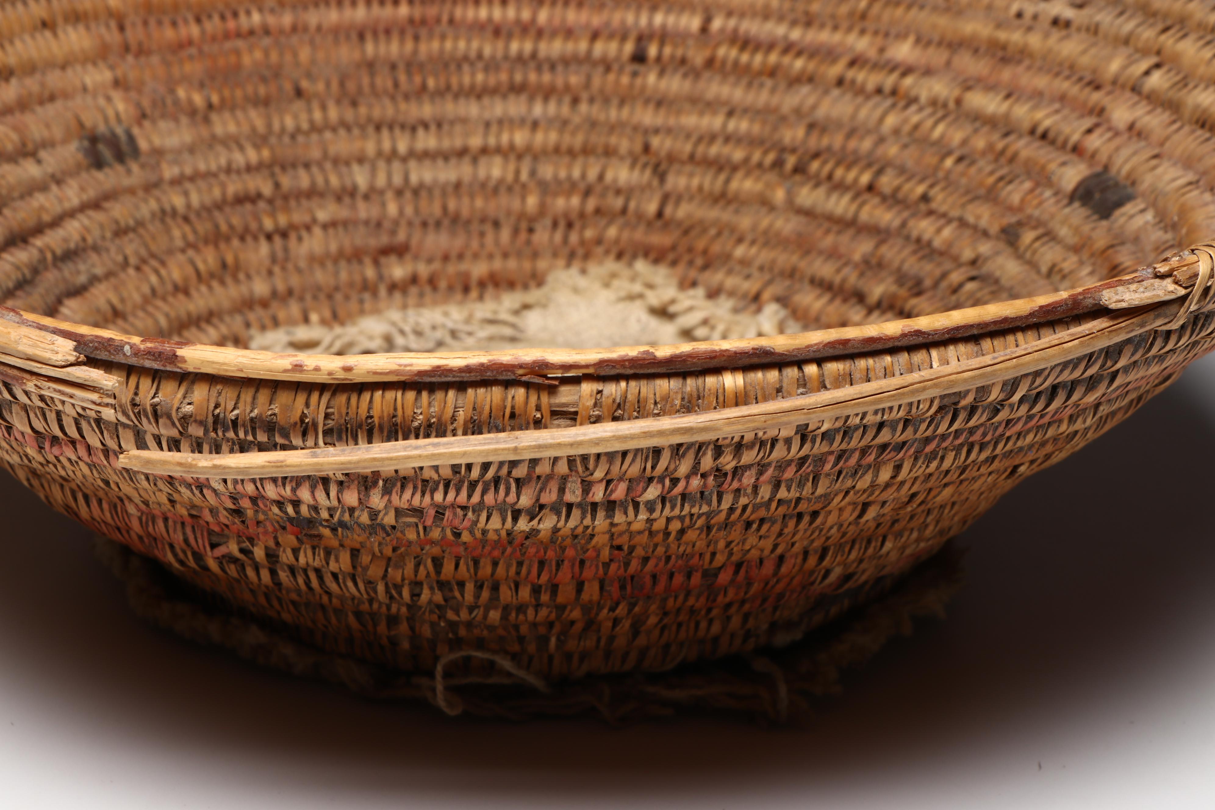 Three Indigenous Great Basin Paiute Coiled Basketry Utility Forms