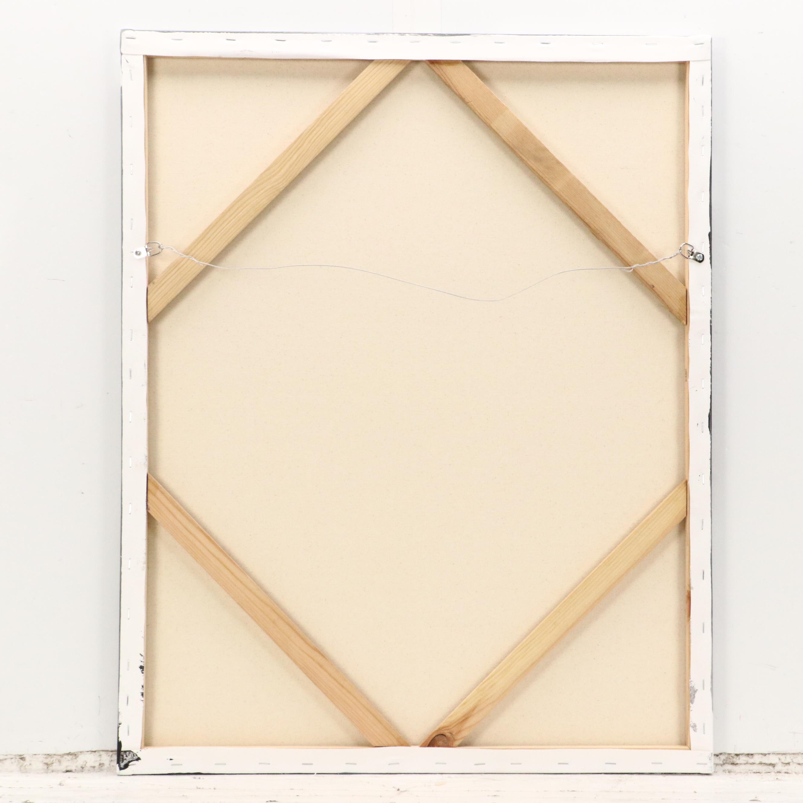 Robbie Kemper Abstract Acrylic Painting "Grayscale," 21st Century