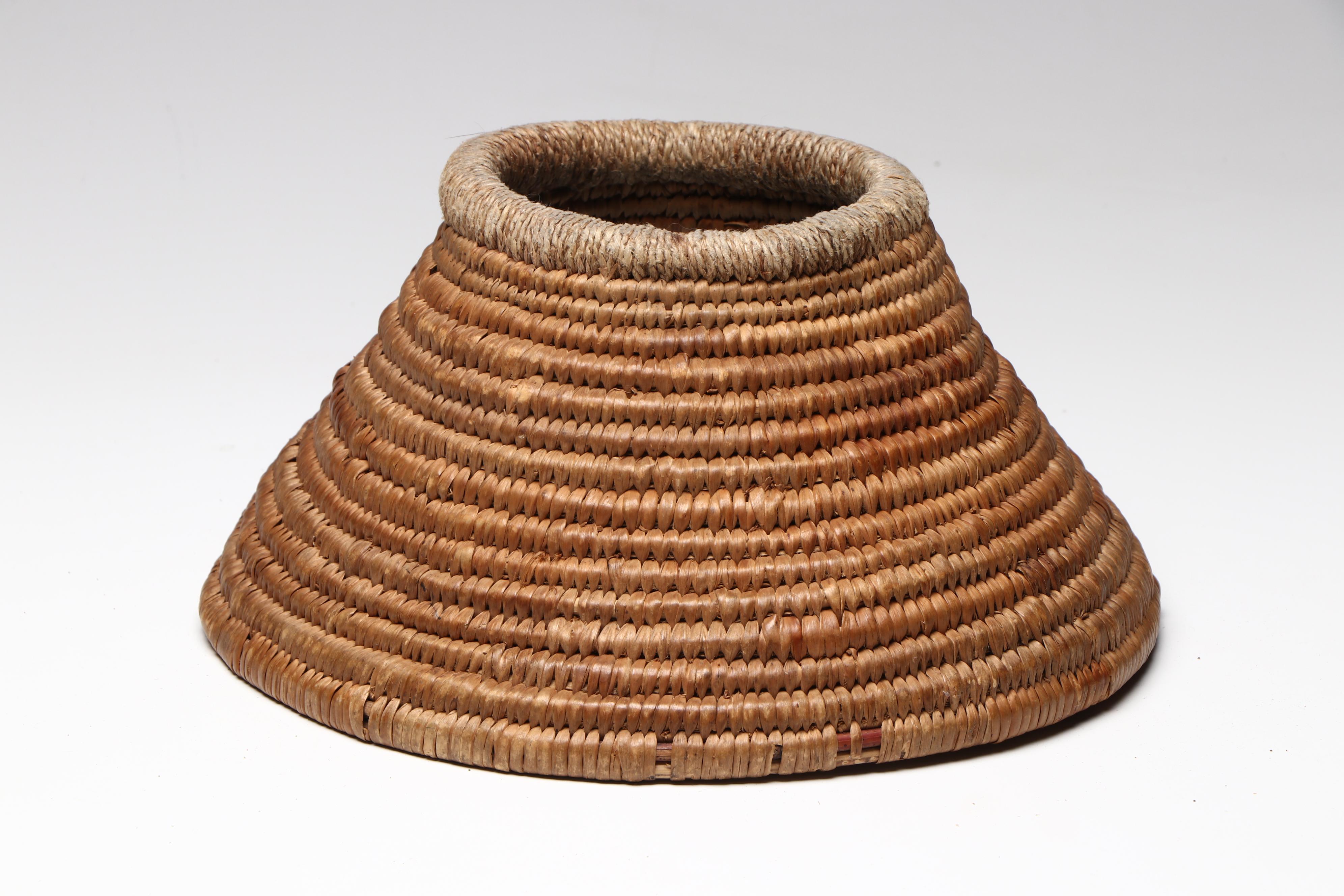 Three Indigenous Great Basin Paiute Coiled Basketry Utility Forms