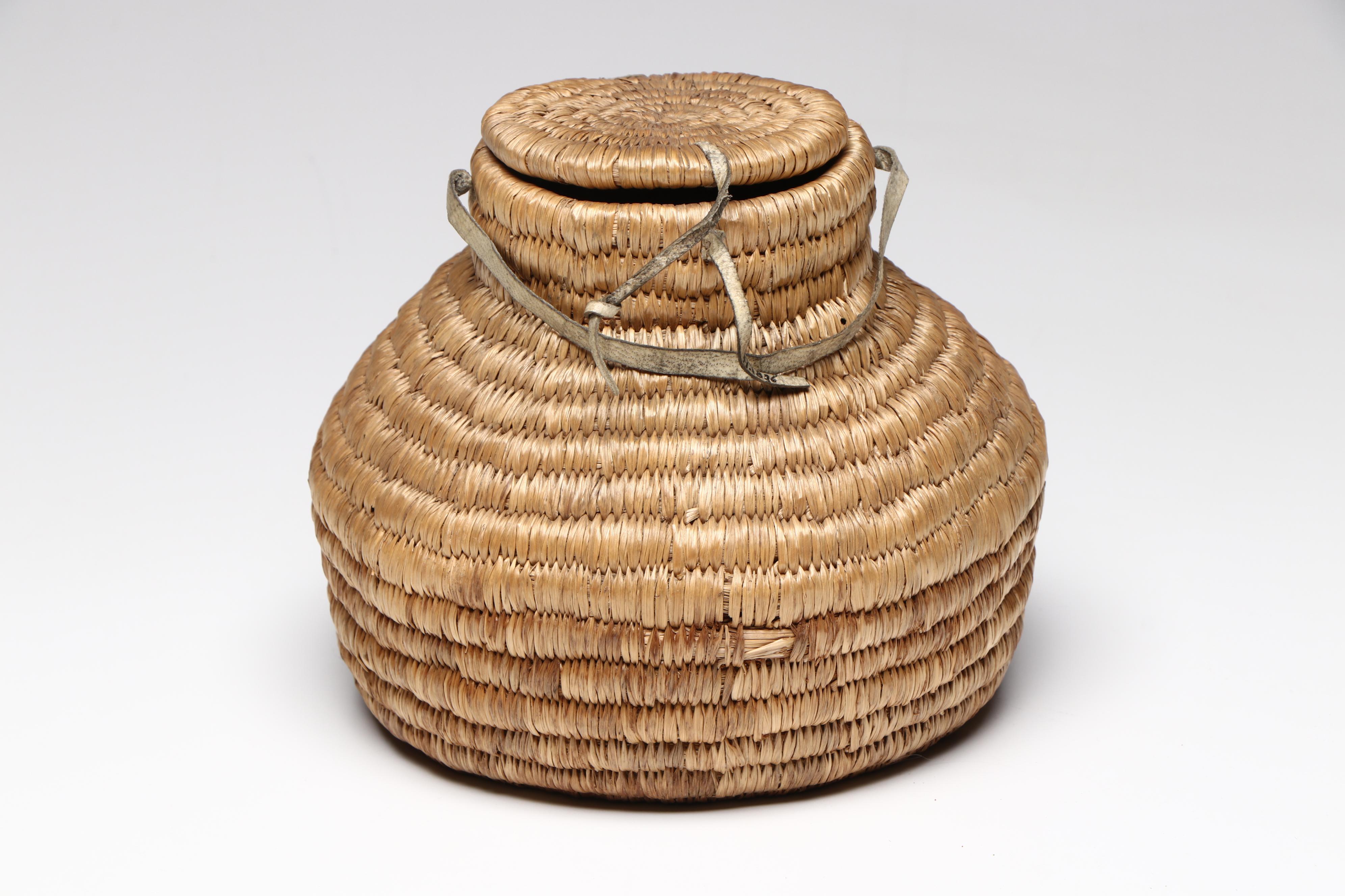 Three Indigenous Great Basin Paiute Coiled Basketry Utility Forms