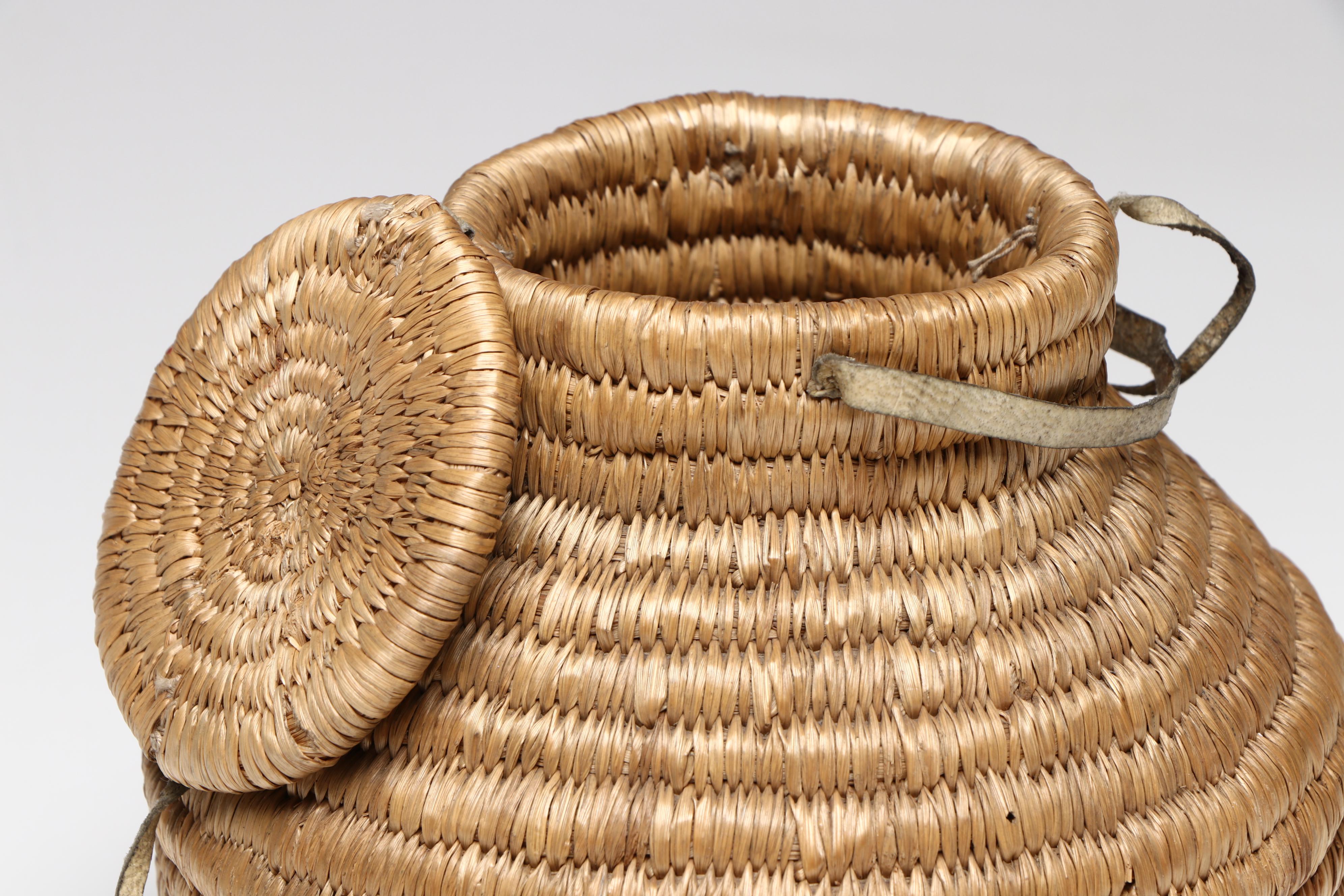 Three Indigenous Great Basin Paiute Coiled Basketry Utility Forms