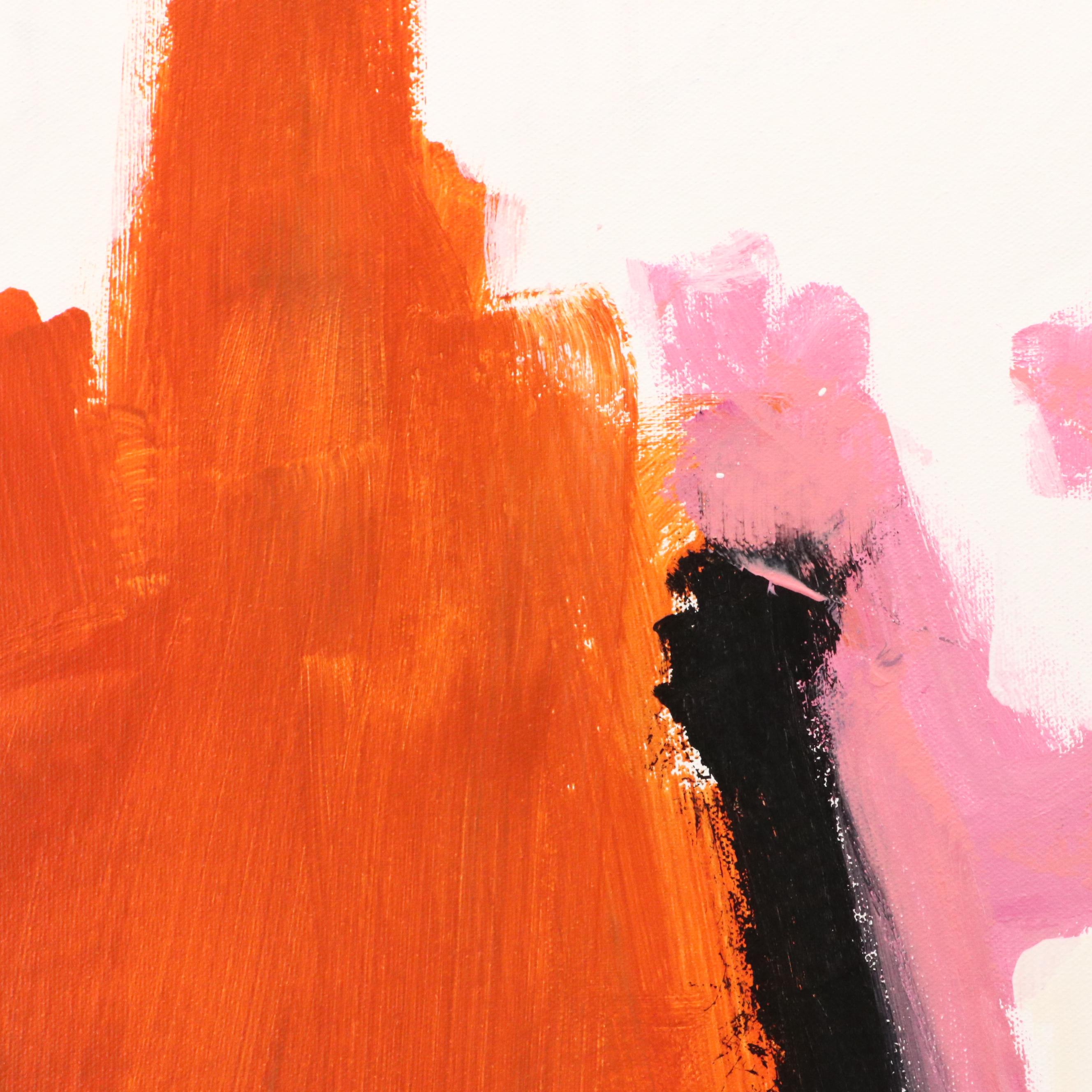 Robbie Kemper Abstract Acrylic Painting "Diagonal Divide," 21st Century