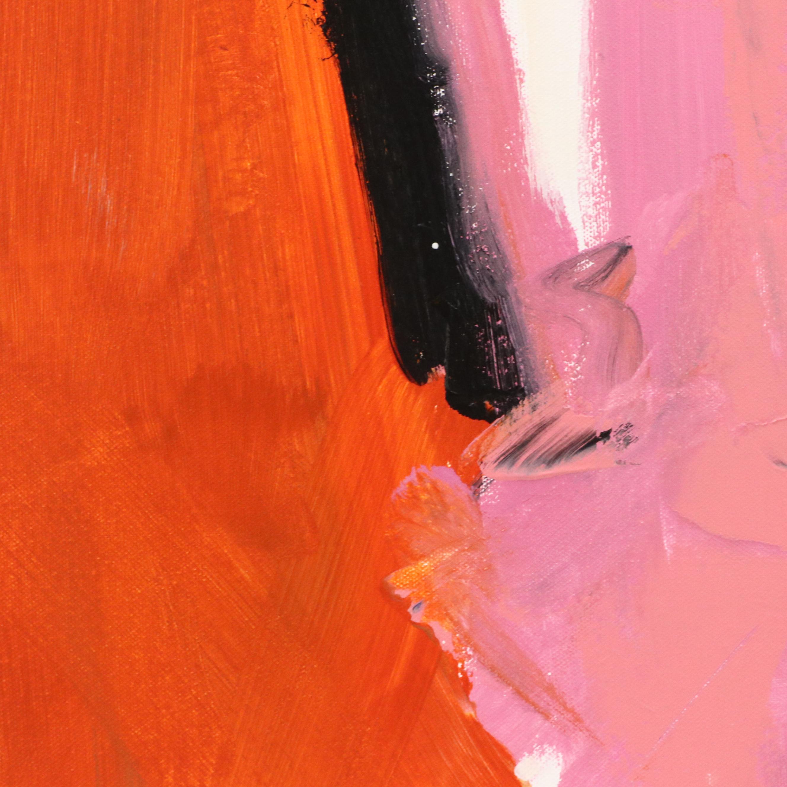 Robbie Kemper Abstract Acrylic Painting "Diagonal Divide," 21st Century