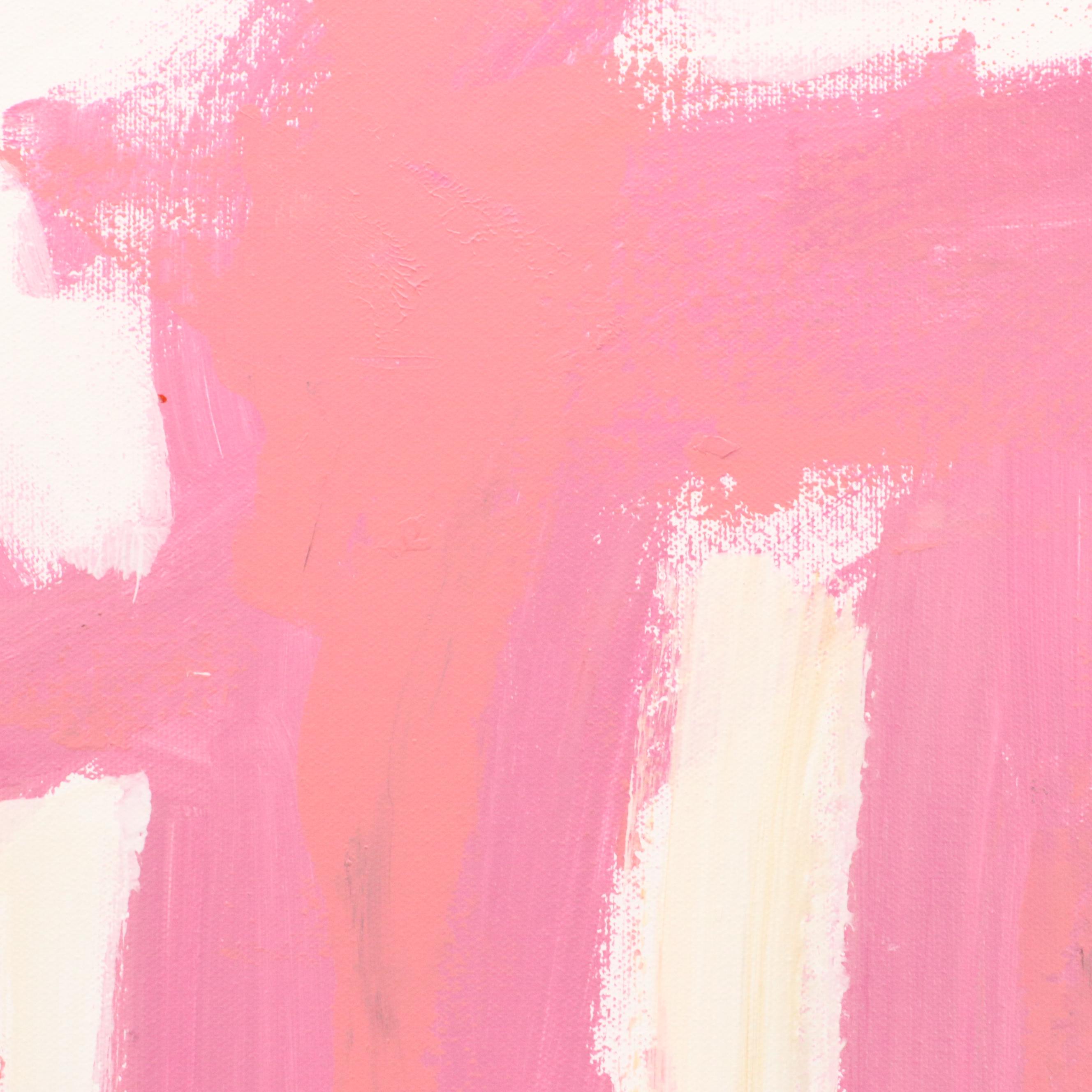 Robbie Kemper Abstract Acrylic Painting "Diagonal Divide," 21st Century