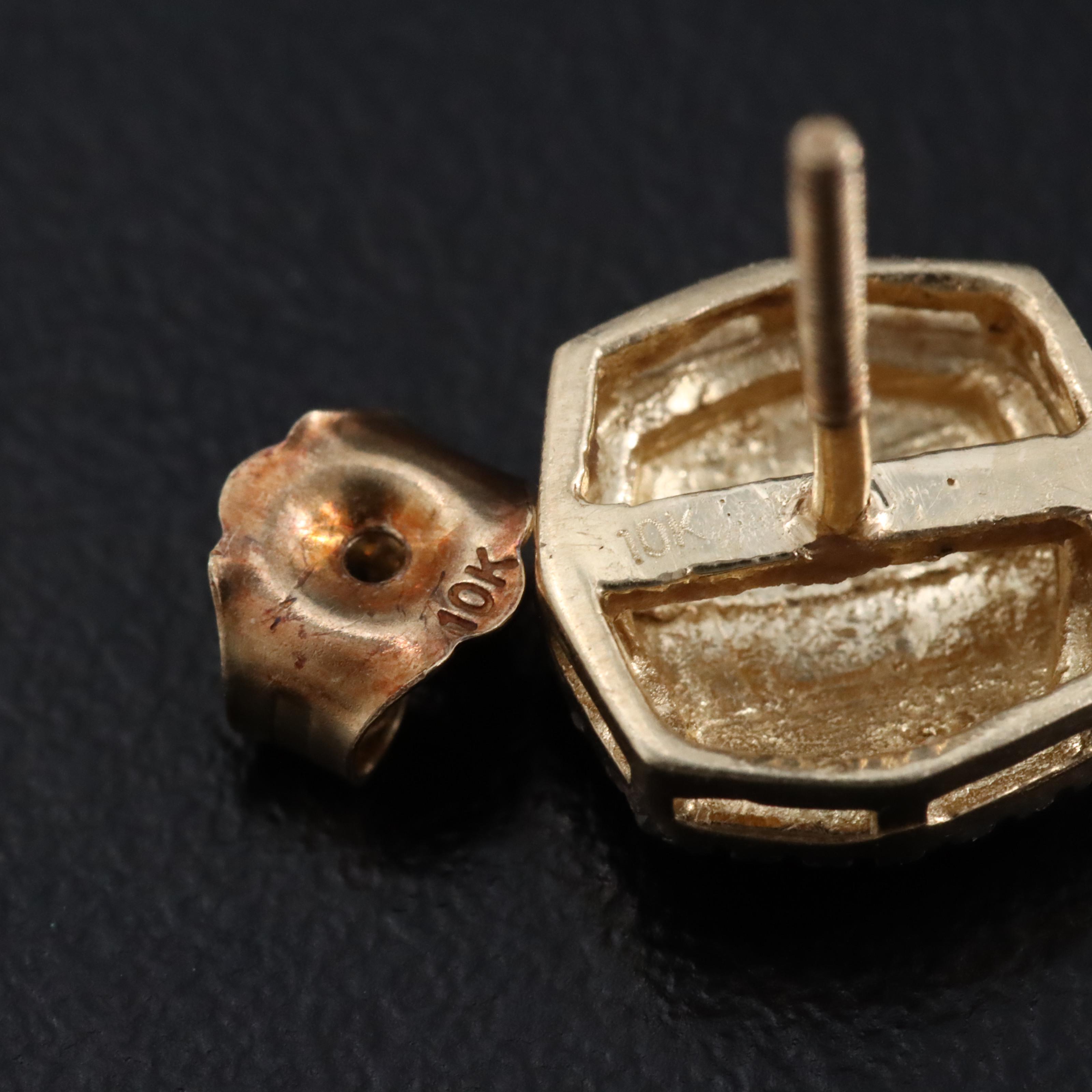 10K 0.23 CTW Diamond Cluster Earrings