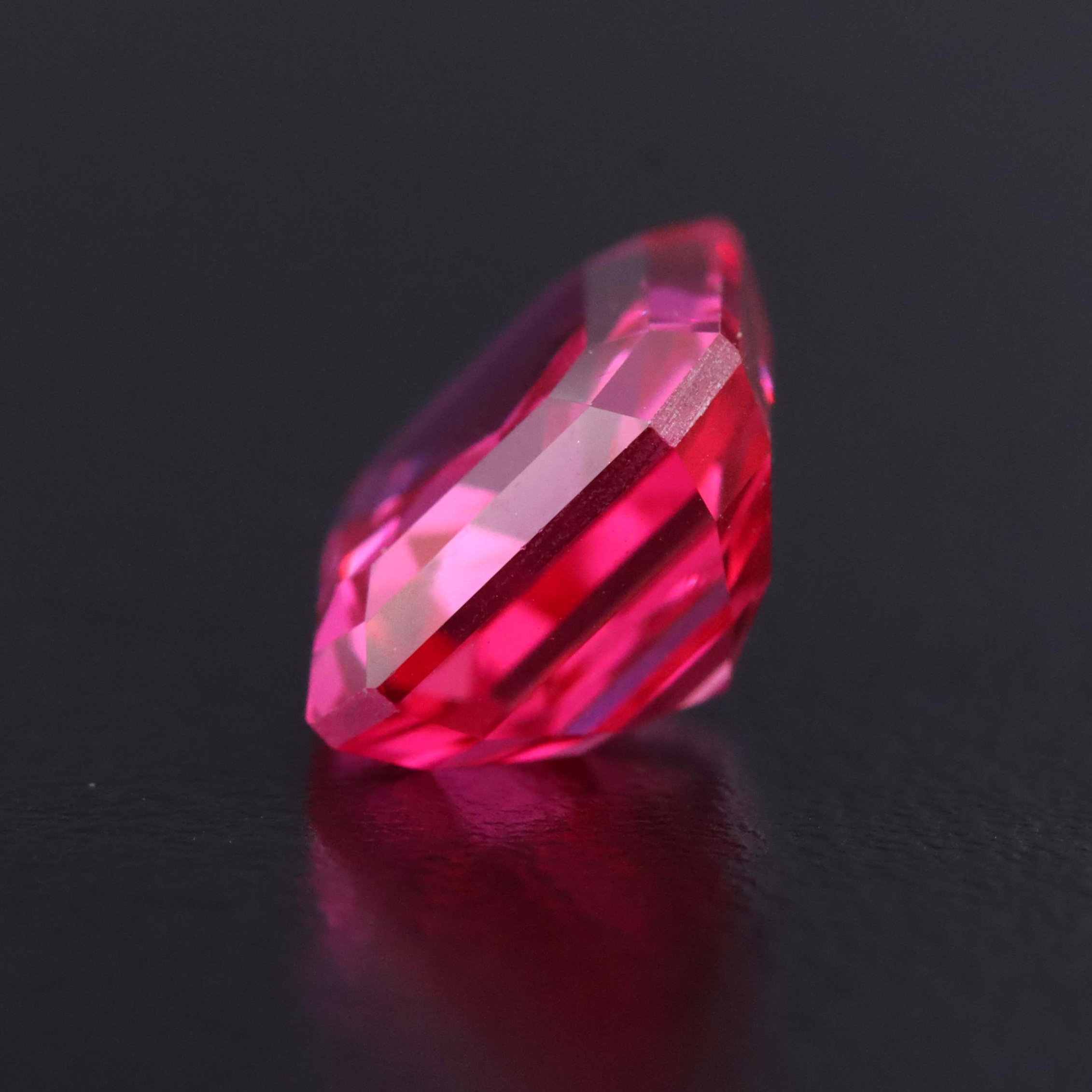 Loose 6.58 CT Lab Grown Ruby
