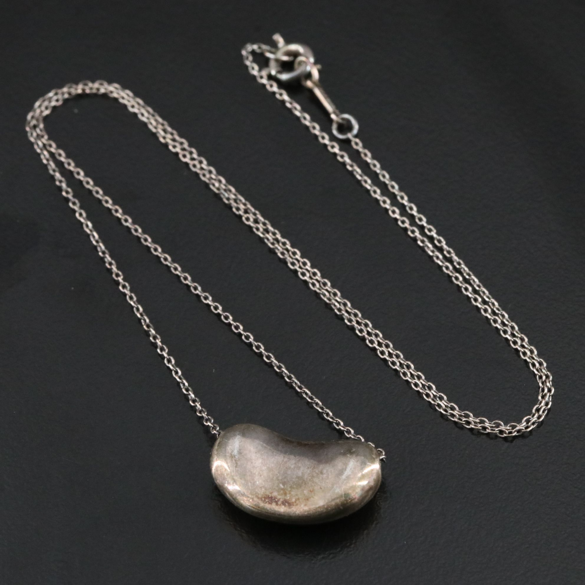 Elsa Peretti for Tiffany & Co. Bean Design Sterling Necklace