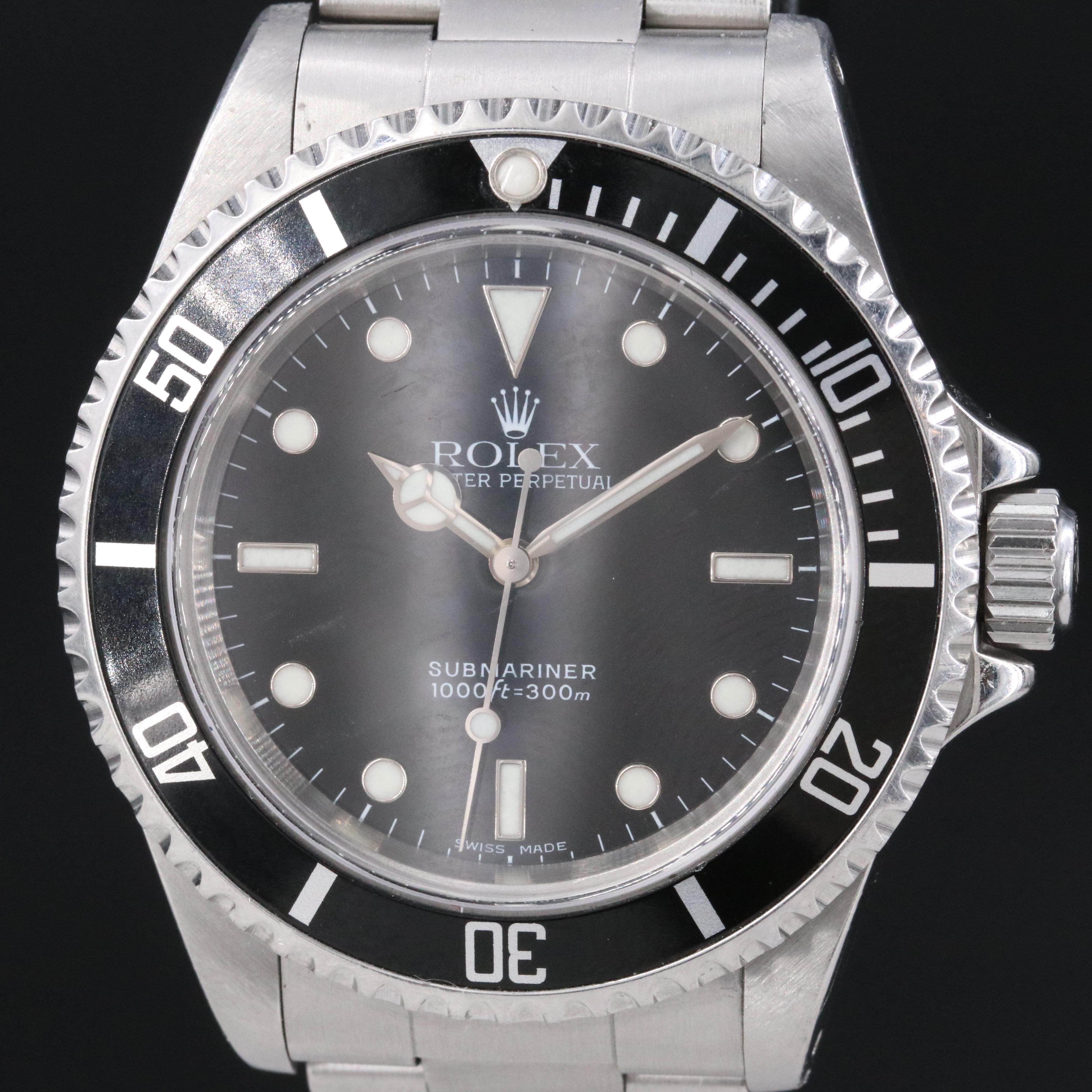 1999 Rolex Submariner No Date Watch