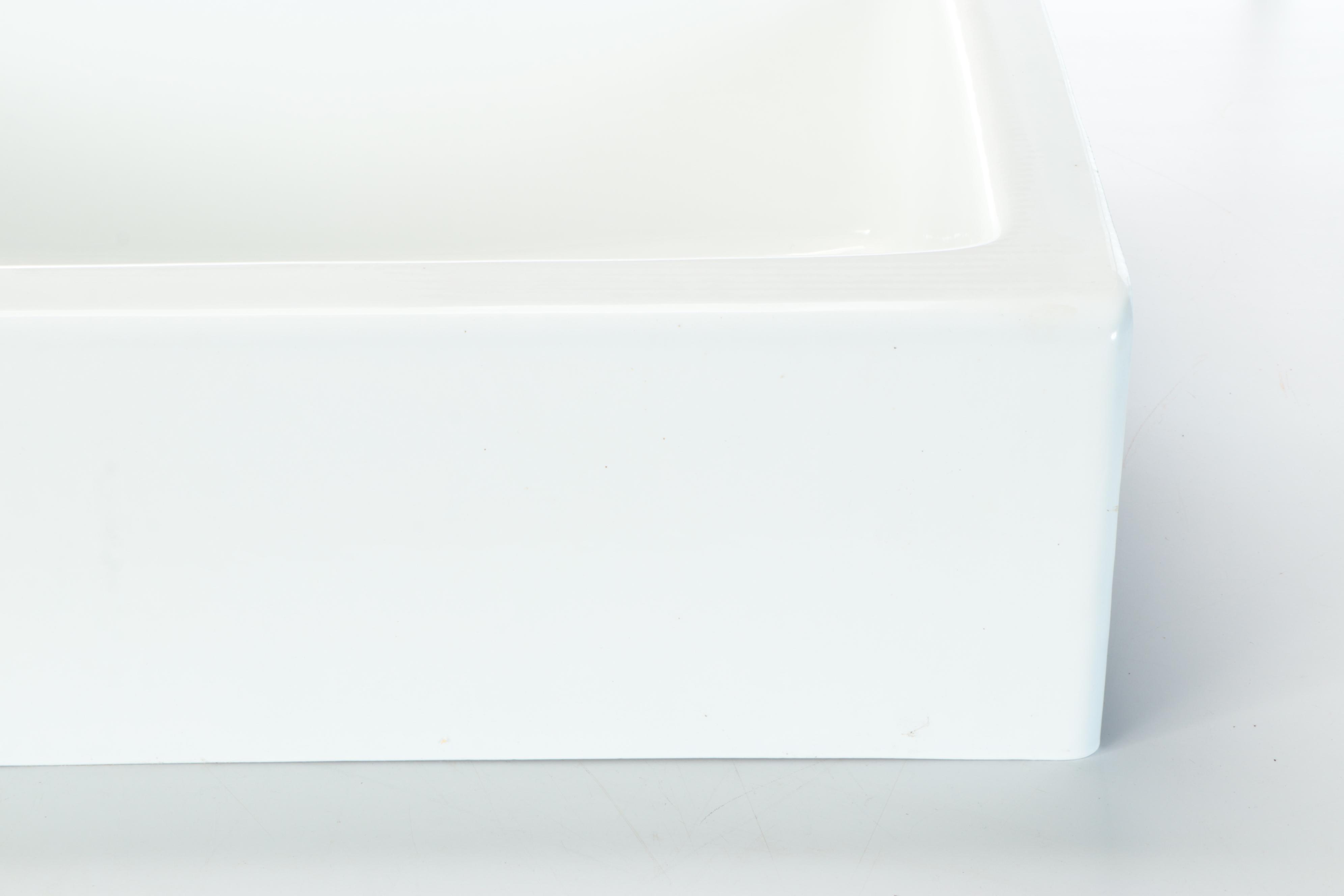 White Enameled Cast Iron Sink