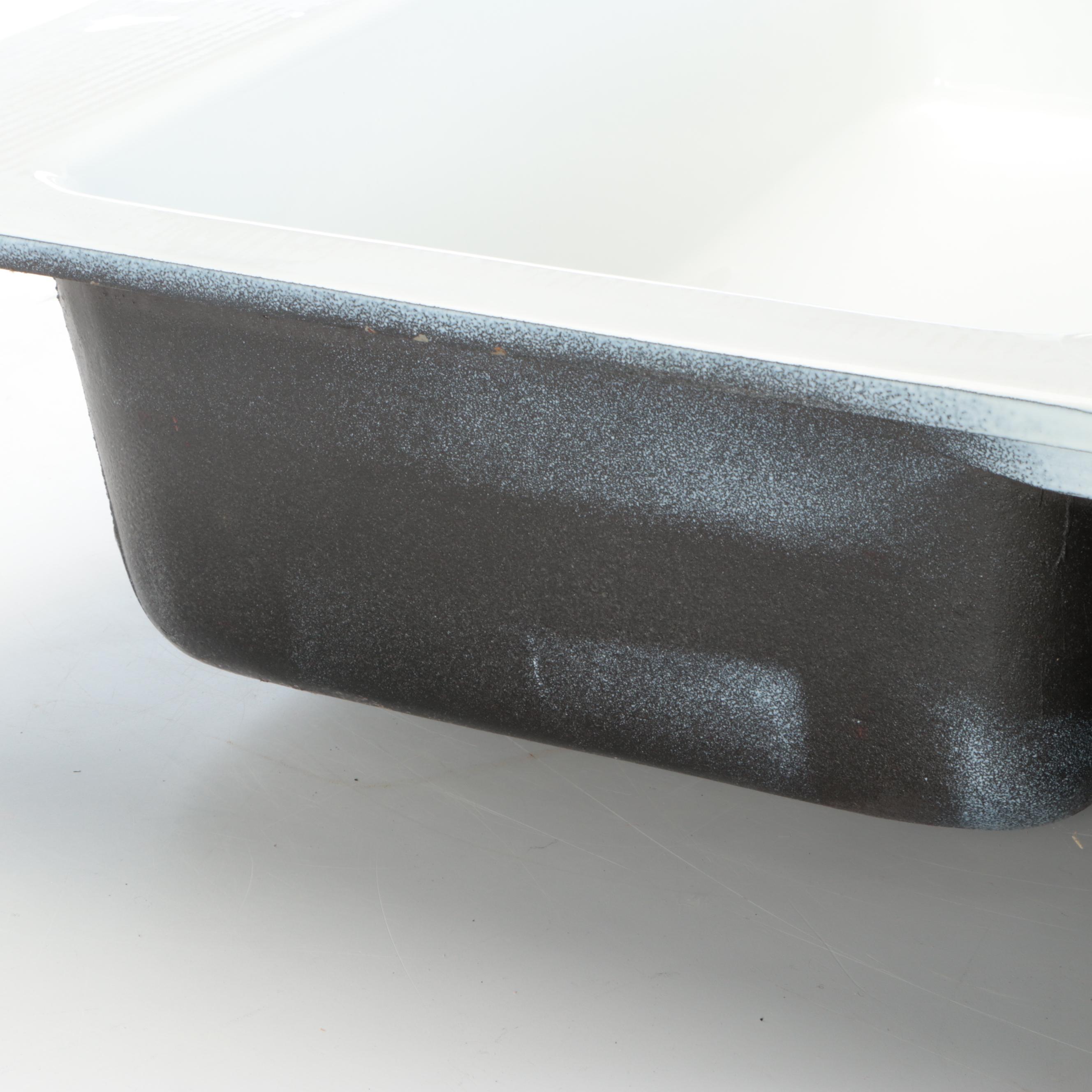 White Enameled Cast Iron Sink