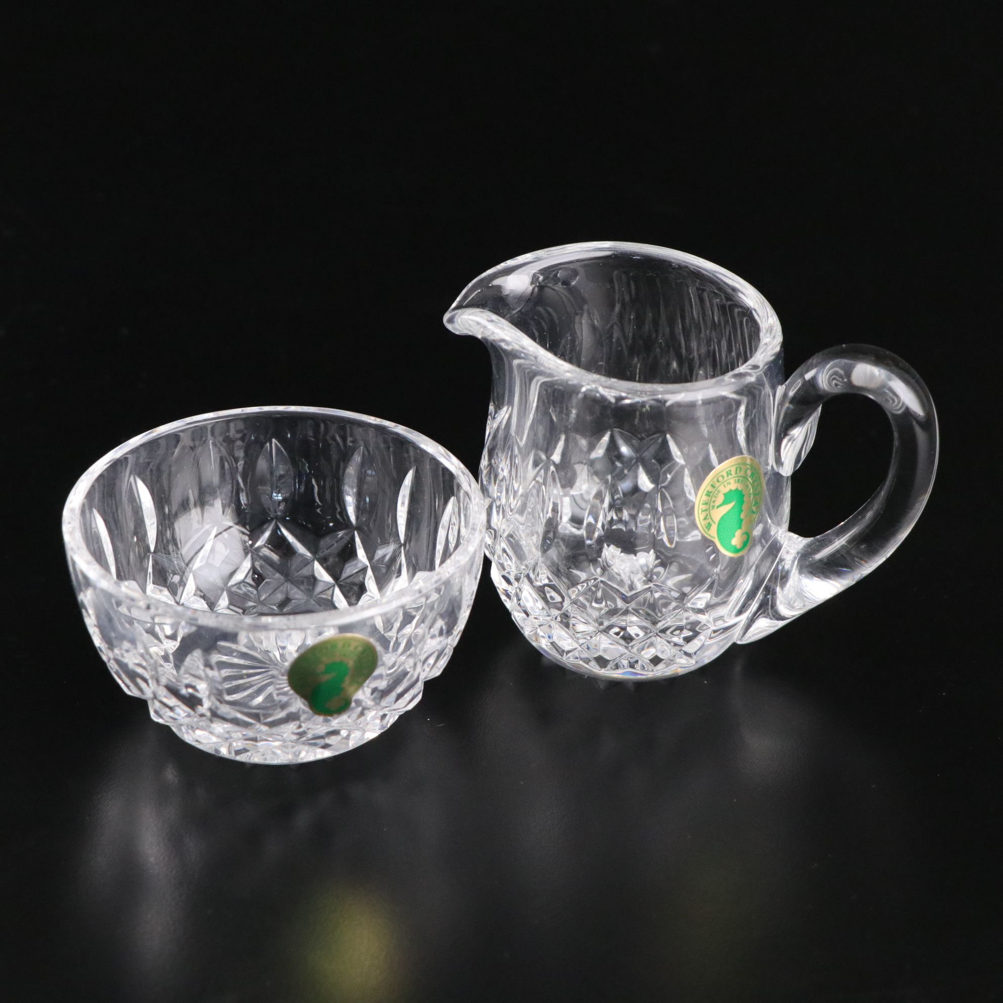 Waterford Crystal Bottle Coaster, Bowl, with Sugar & Creamer