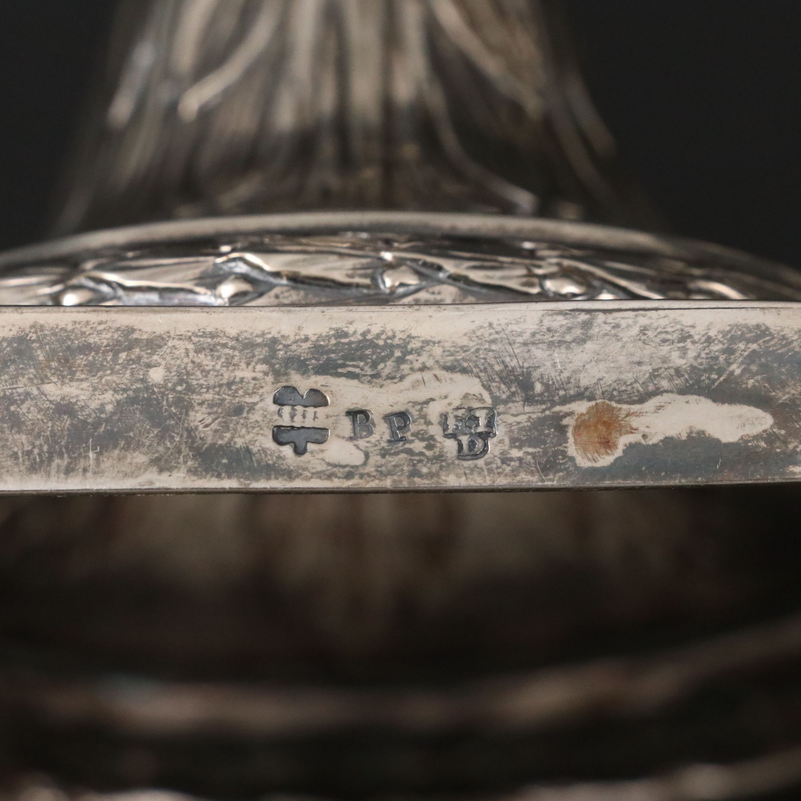 German Hanau 800 Silver Candlesticks, Late 19th/Early 20th Century