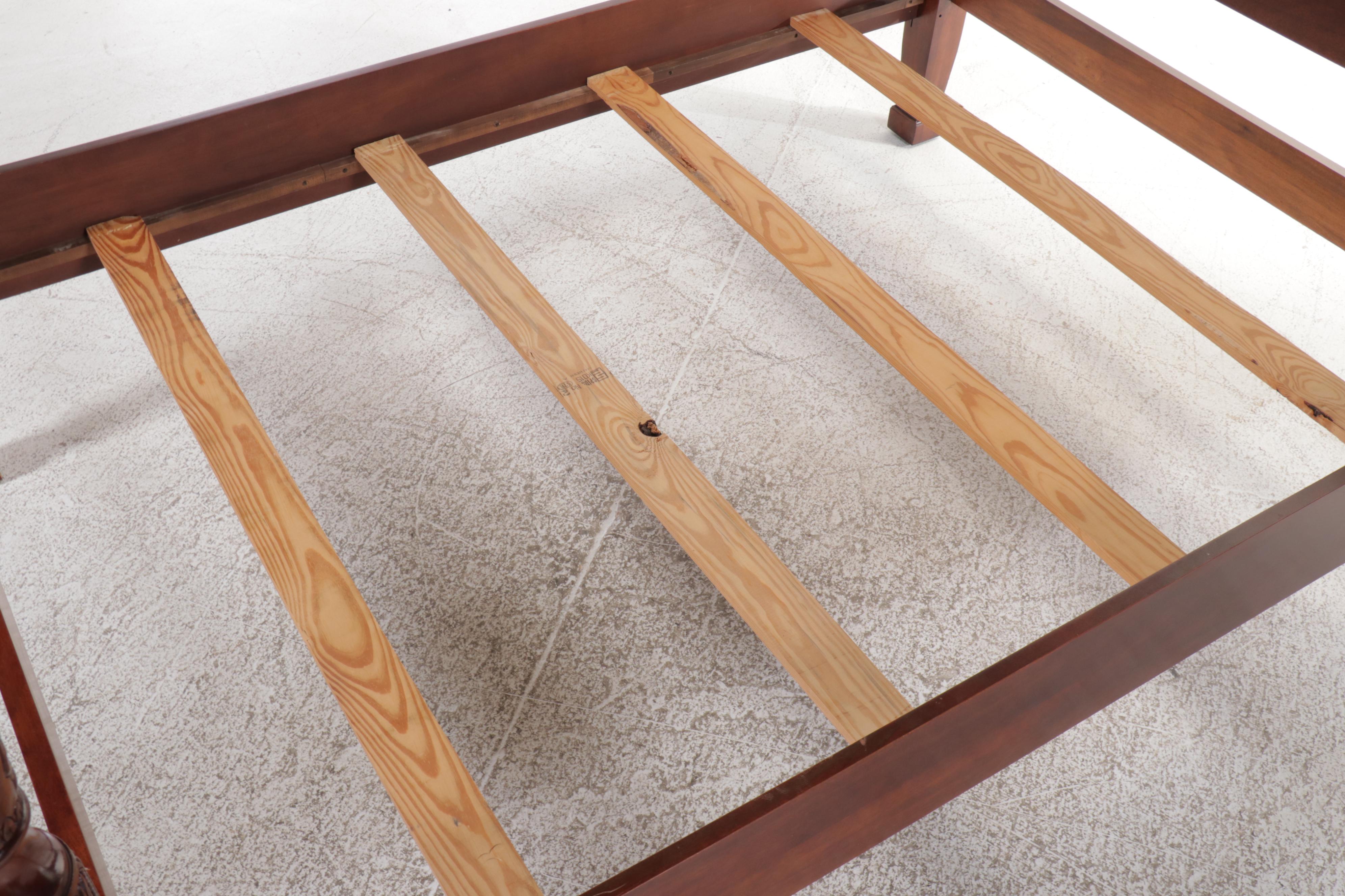 Federal Style Cherry Queen Size Four Poster Bed Frame, 20th Century