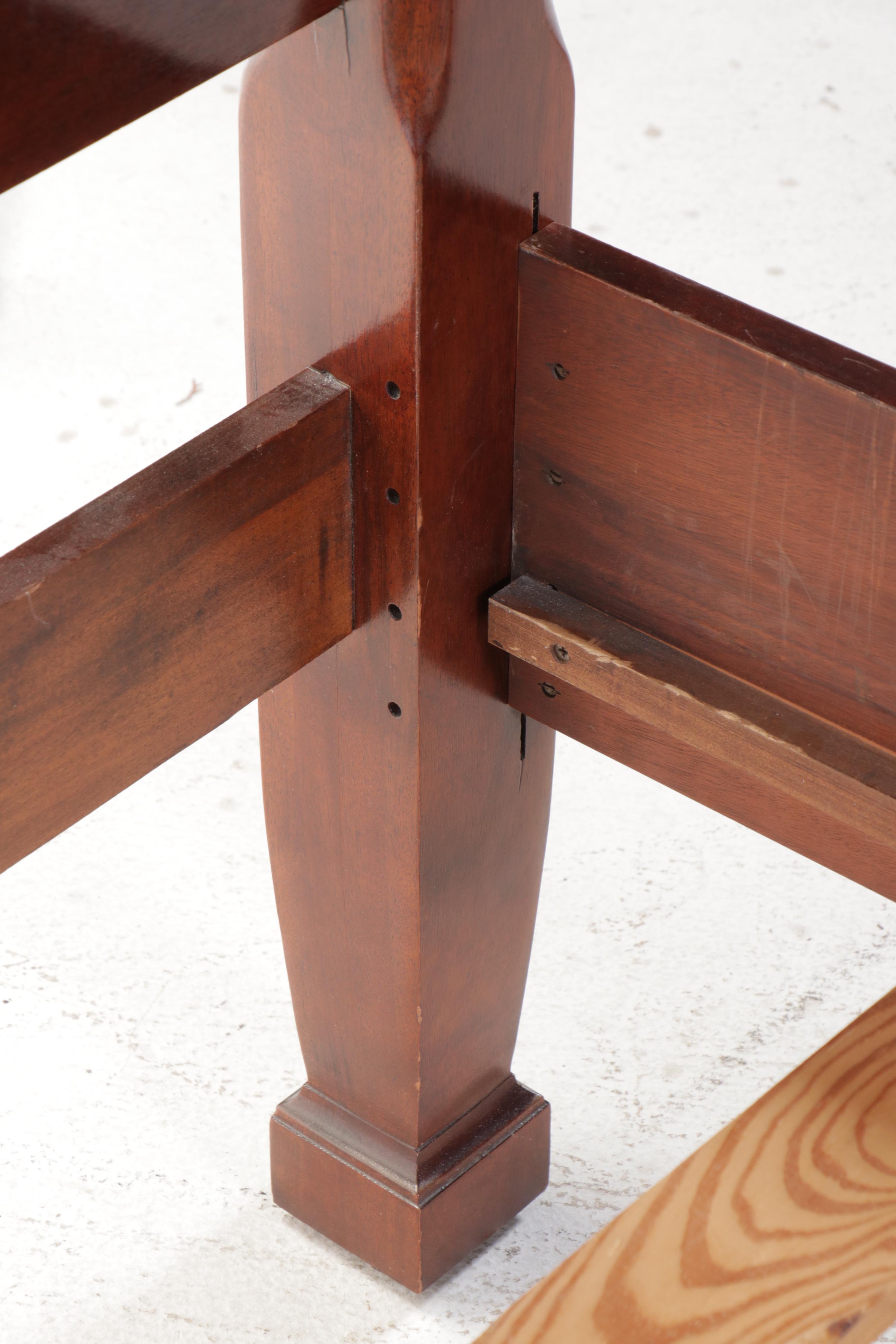 Federal Style Cherry Queen Size Four Poster Bed Frame, 20th Century