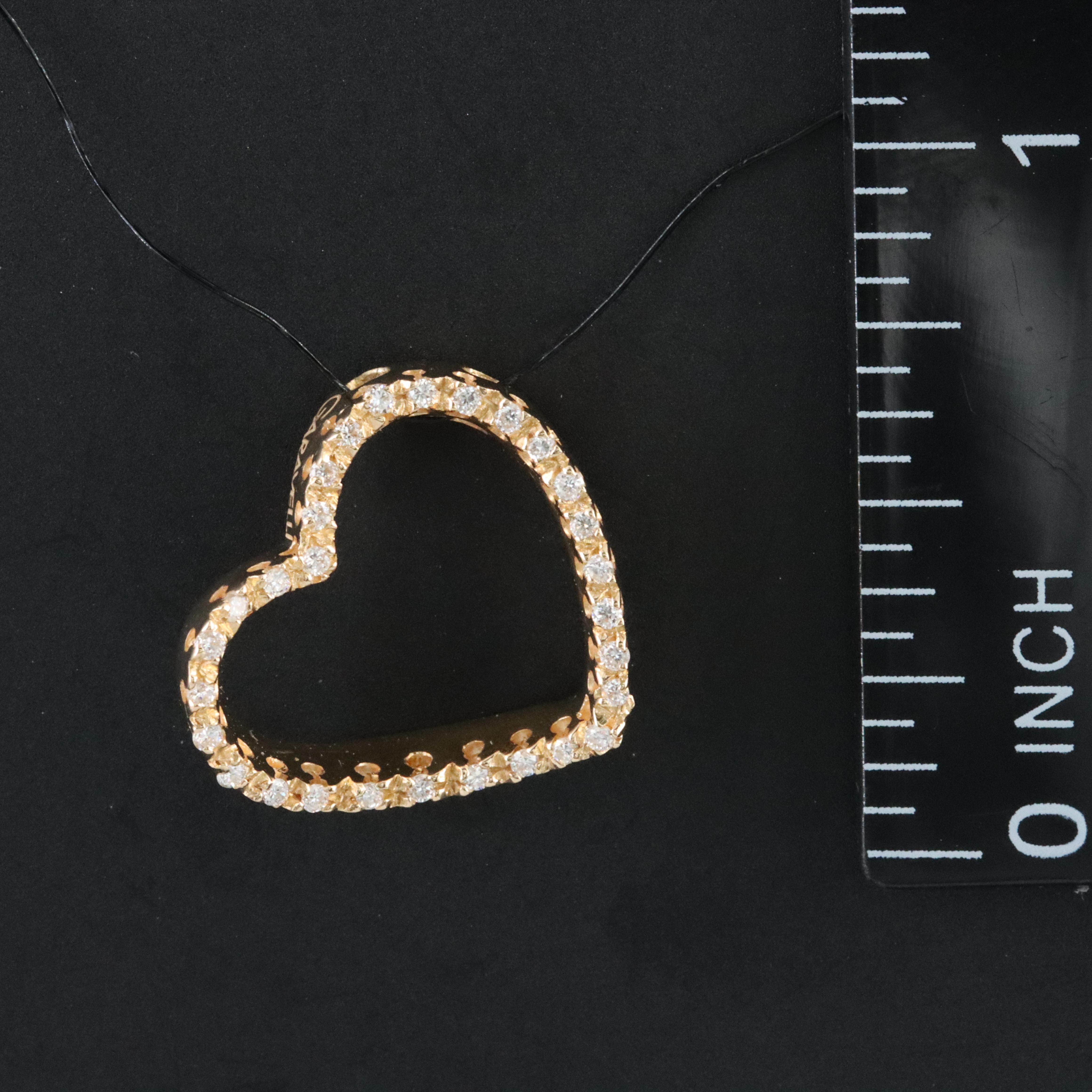 18K 0.18 CTW Diamond Heart Pendant