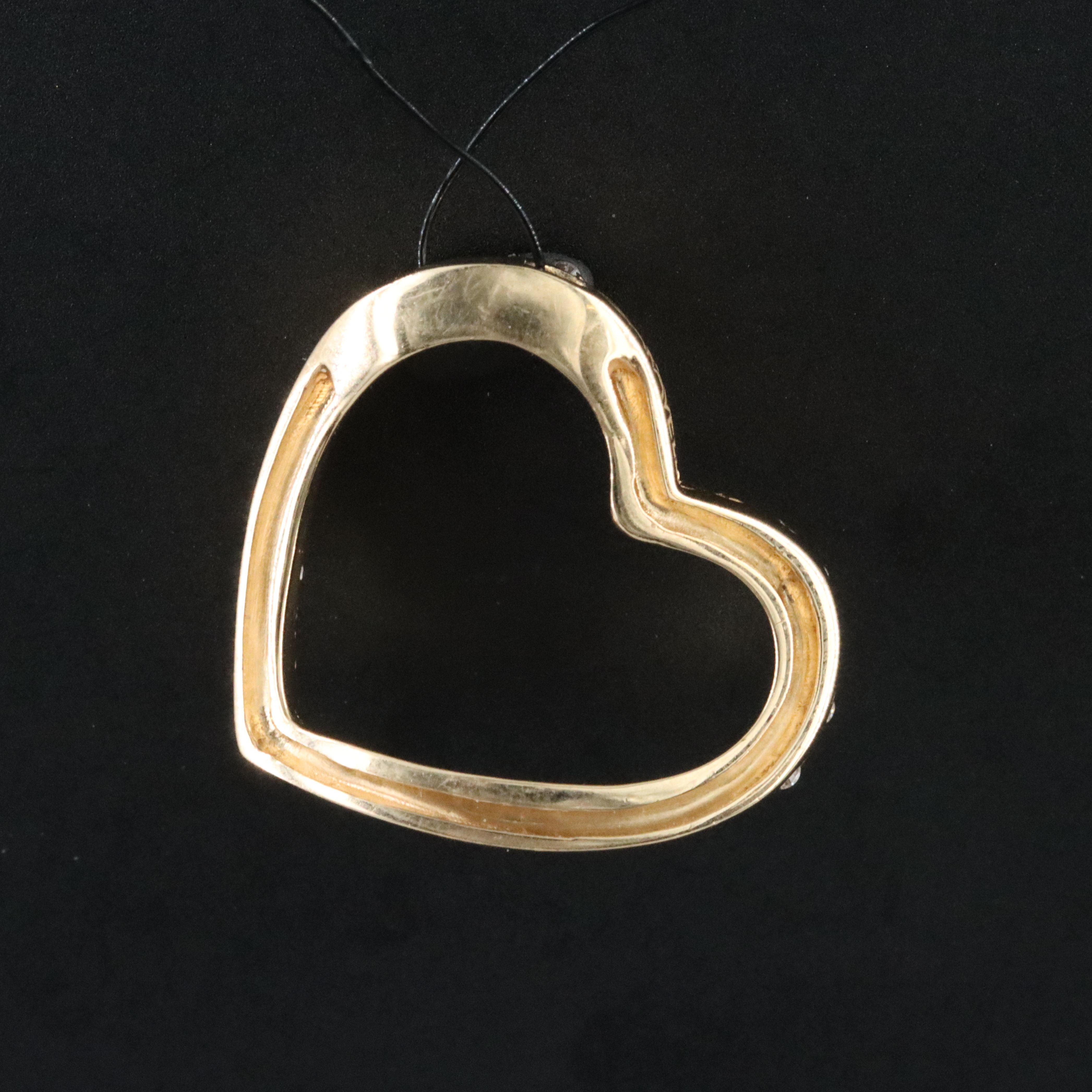 18K 0.18 CTW Diamond Heart Pendant