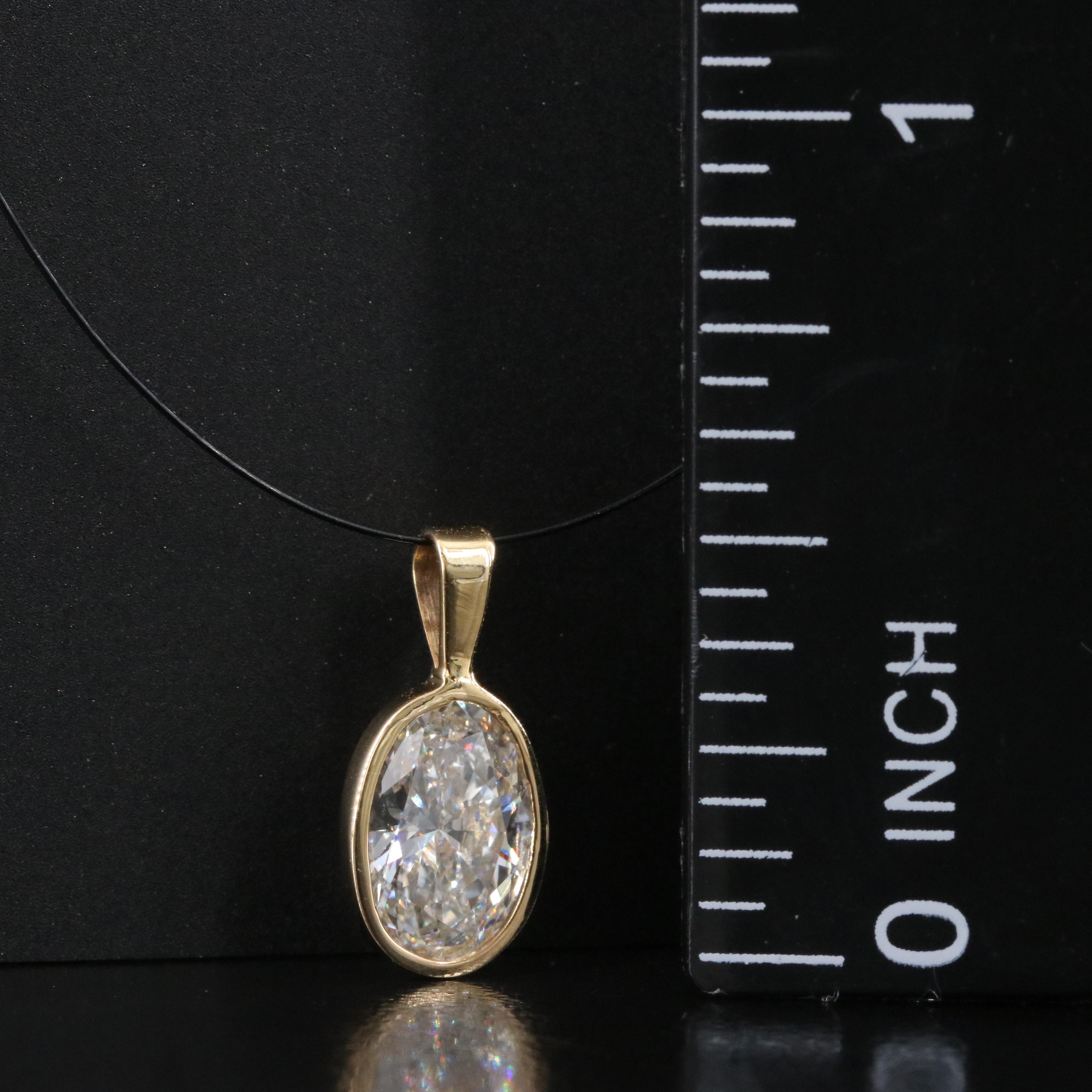 14K 1.02 CT Lab Grown Diamond Solitaire Pendant