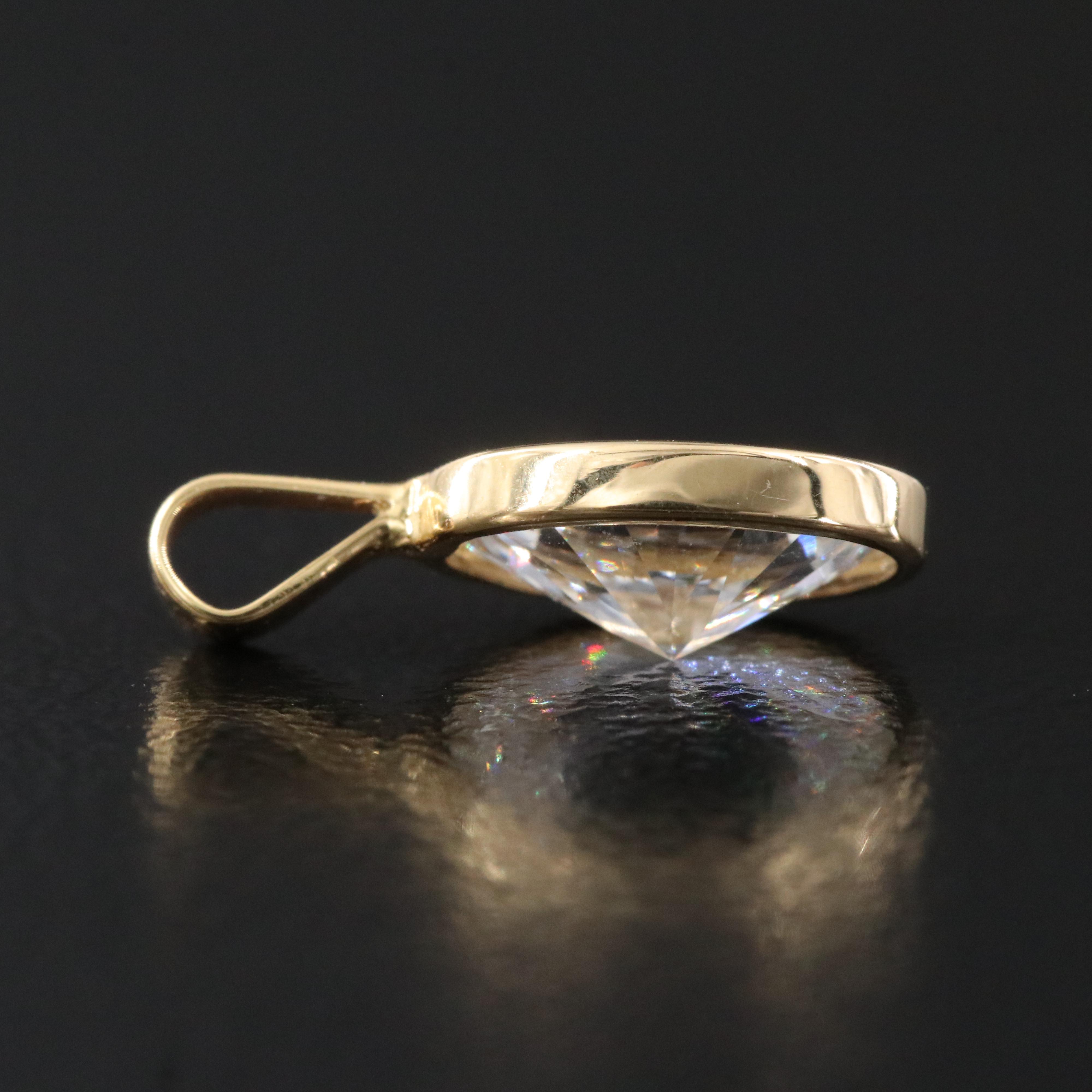 14K 1.02 CT Lab Grown Diamond Solitaire Pendant