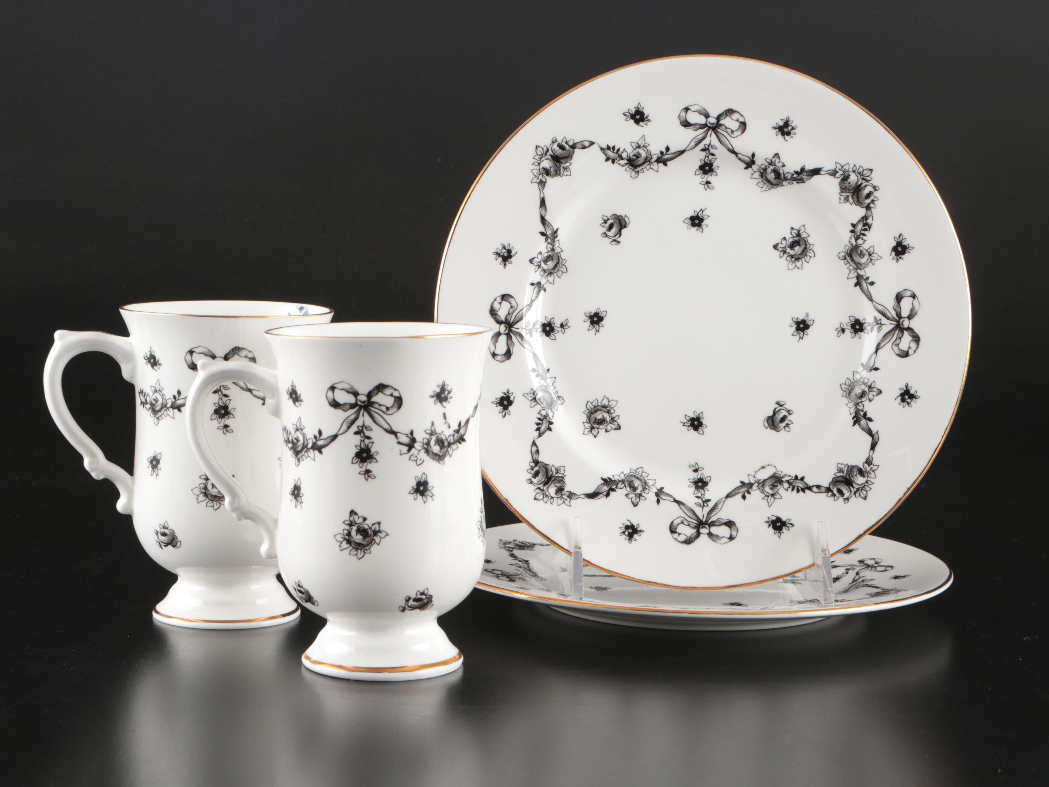 Royal Worchester Reproduction "Georgian" Porcelain Cups and Saucers