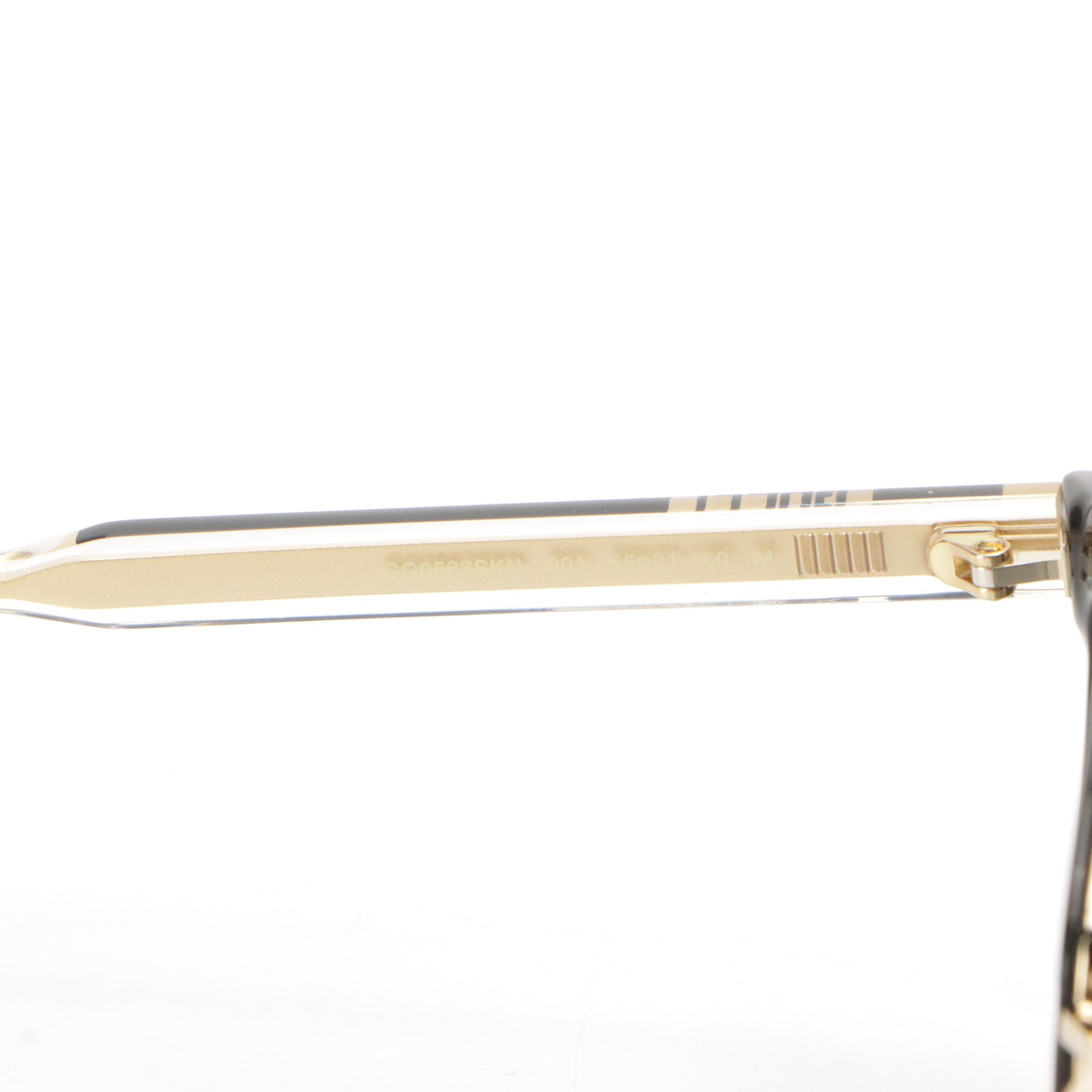 Gucci GG0563SKN Crystal Stem Square Sunglasses with Case