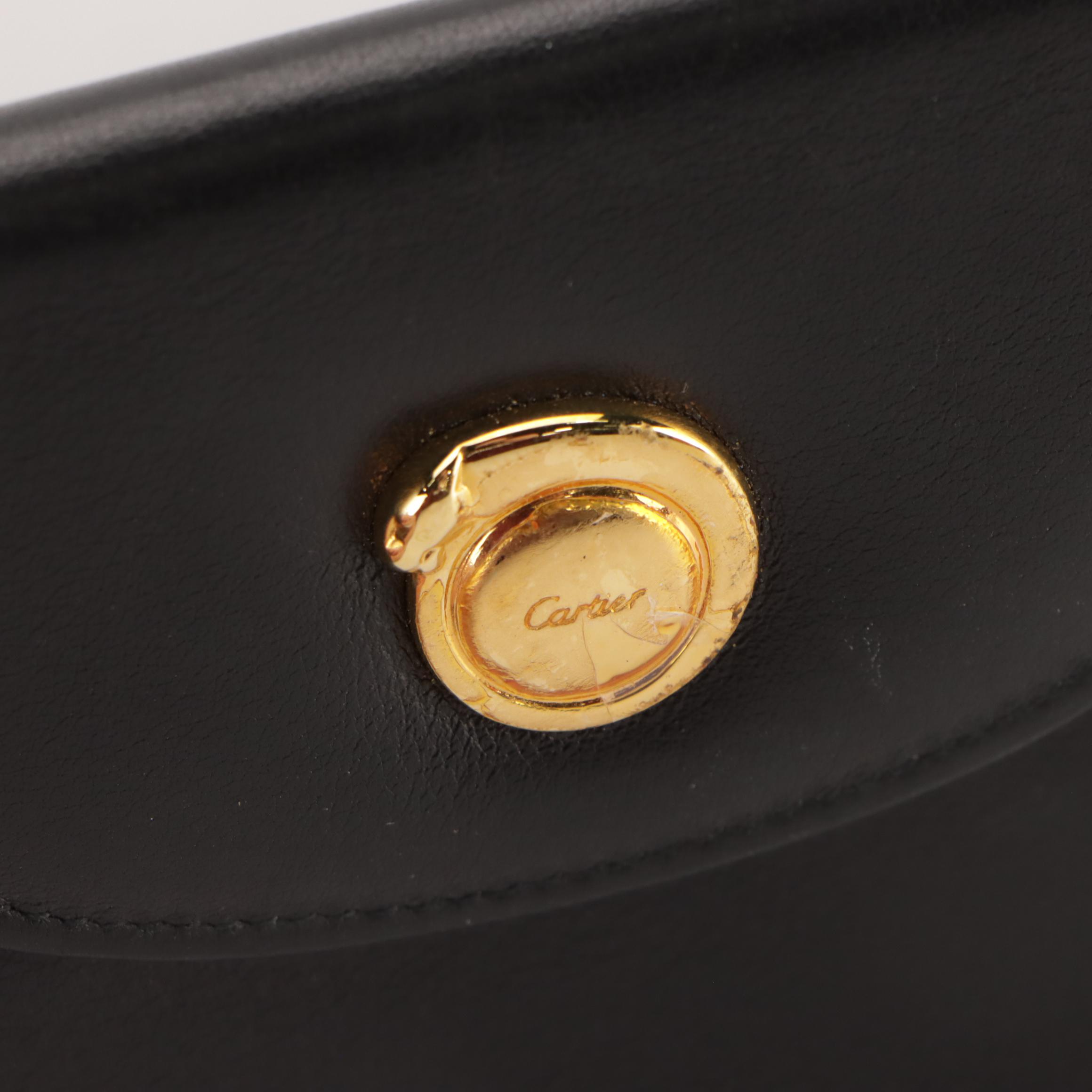 Cartier Panthère Mini Clutch Pouch in Black Leather