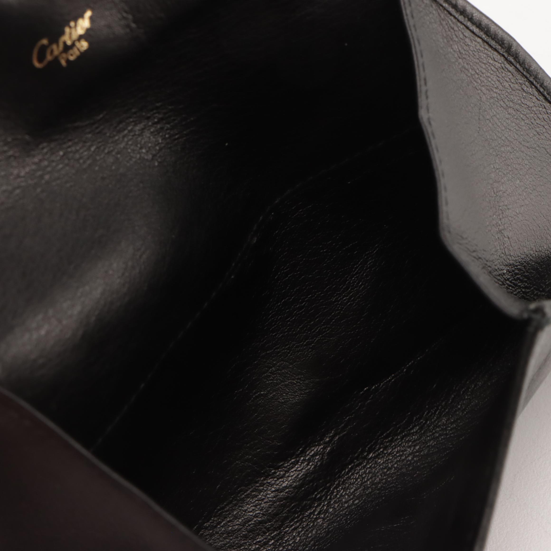 Cartier Panthère Mini Clutch Pouch in Black Leather