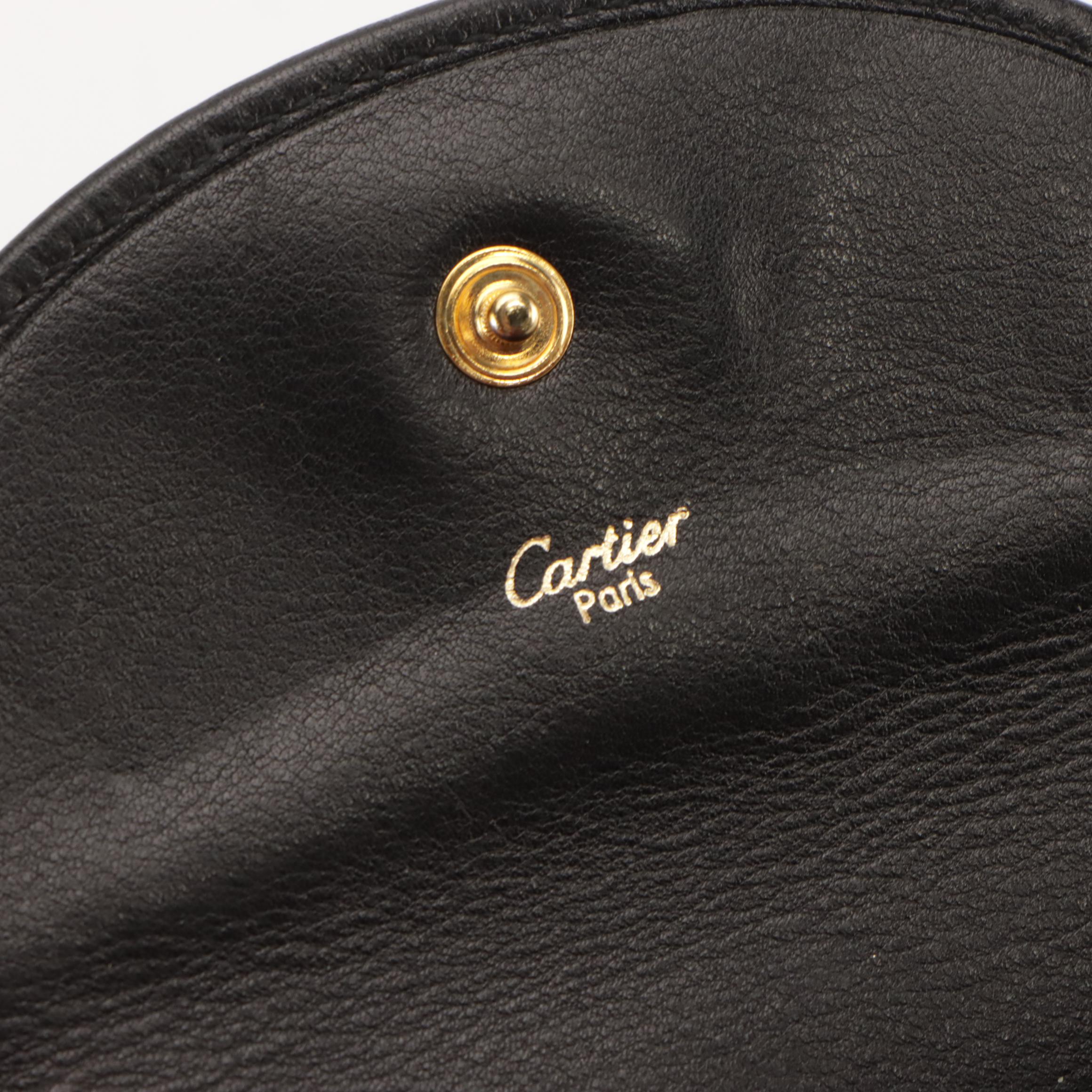 Cartier Panthère Mini Clutch Pouch in Black Leather