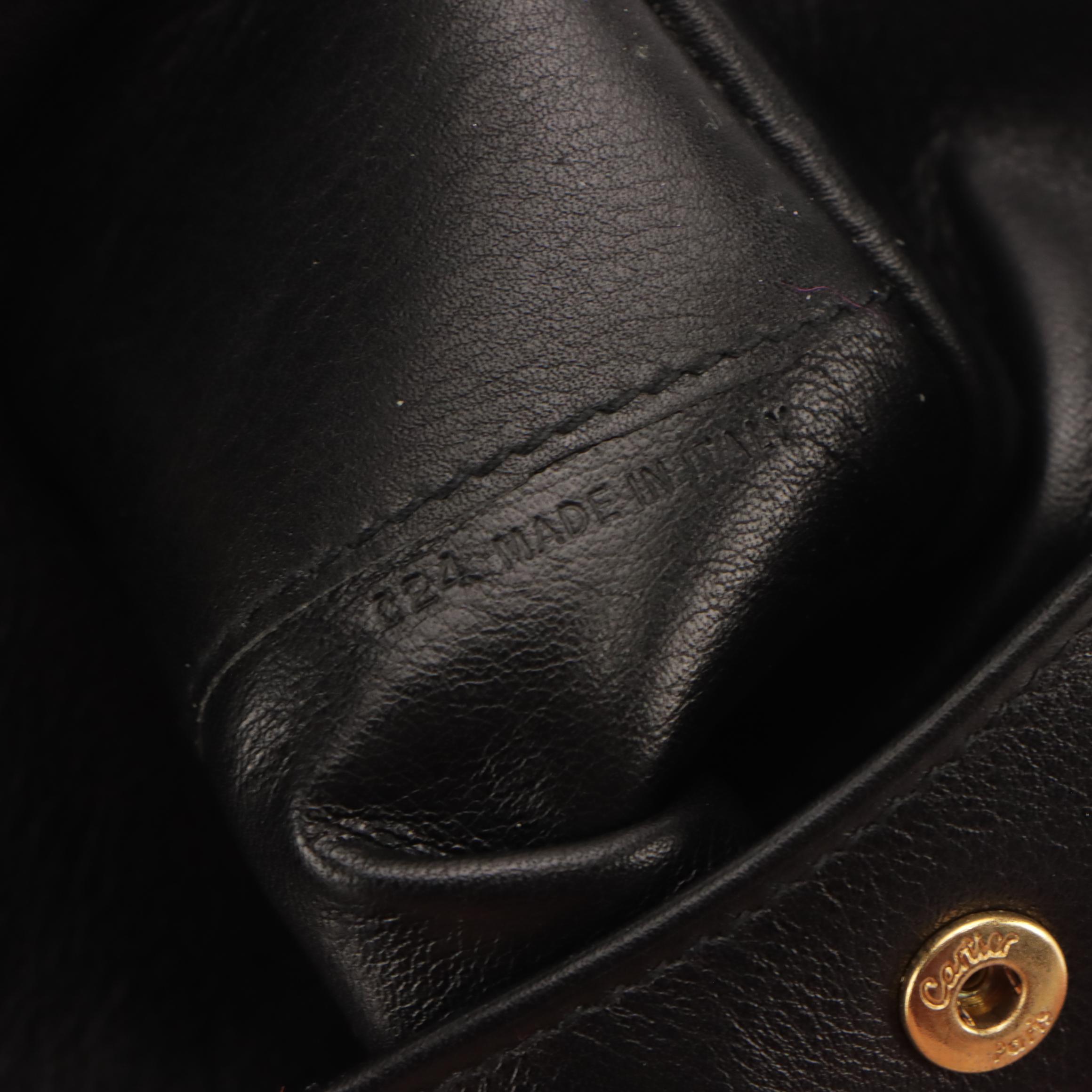 Cartier Panthère Mini Clutch Pouch in Black Leather