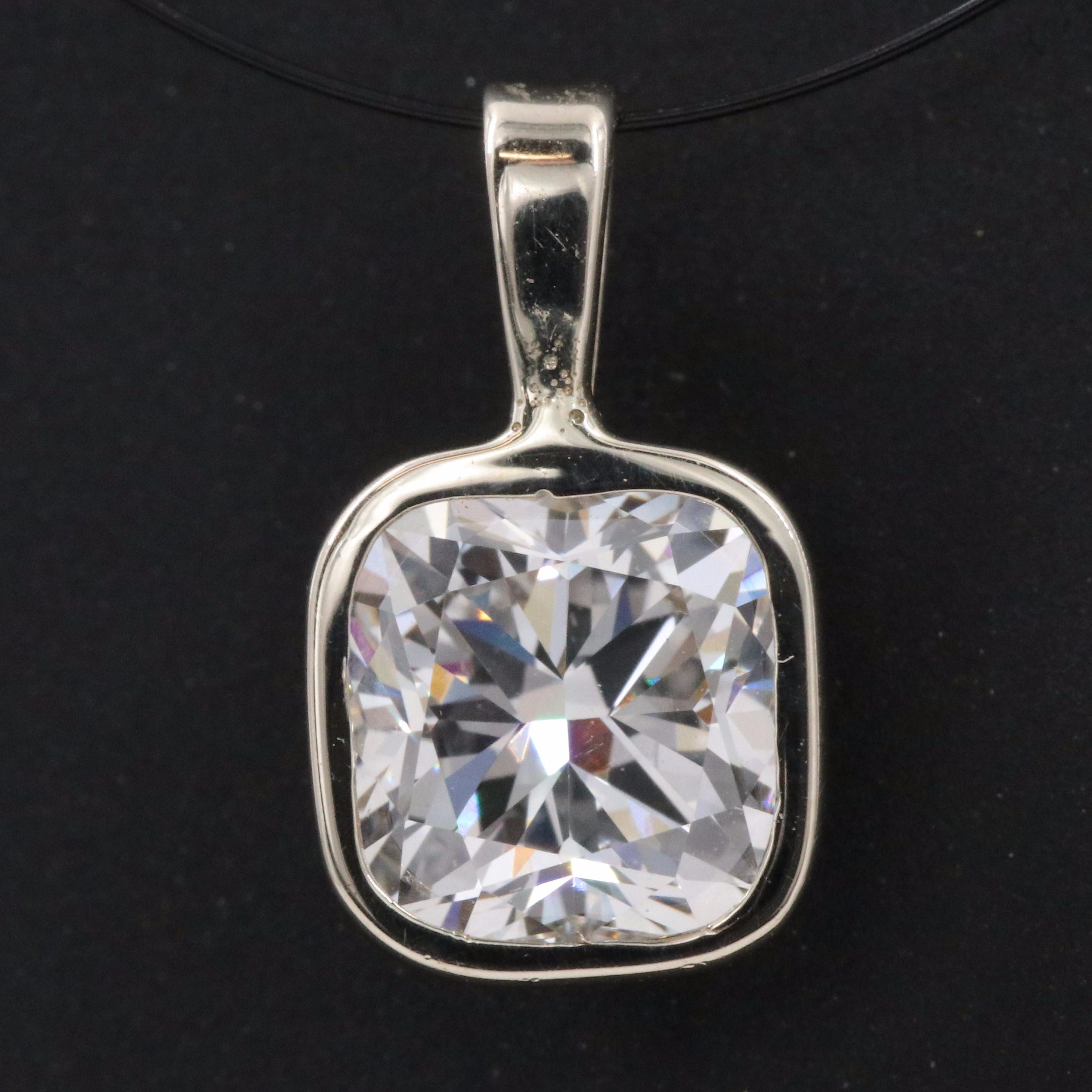 14K 1.11 CT Lab Grown Diamond Solitaire Pendant