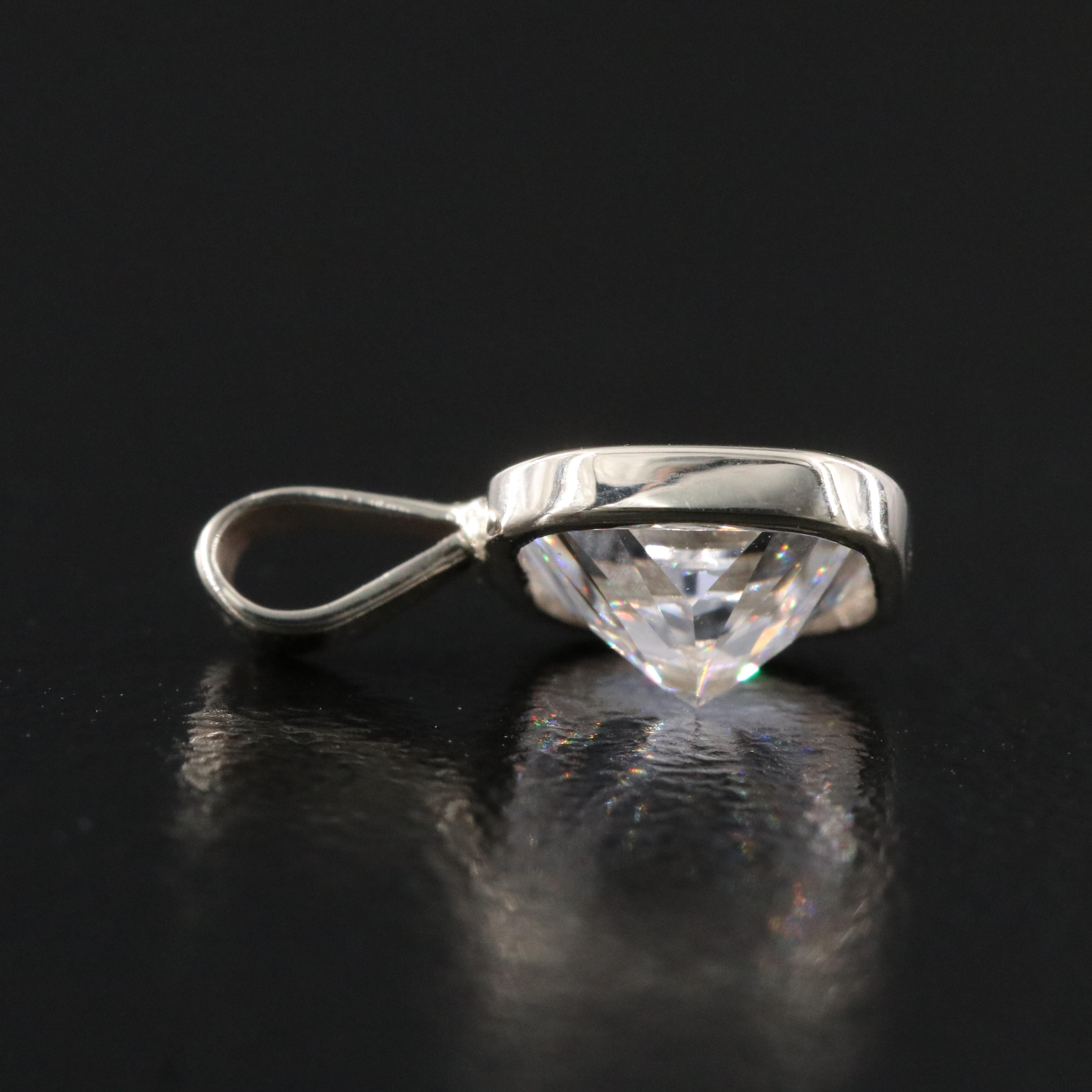 14K 1.11 CT Lab Grown Diamond Solitaire Pendant