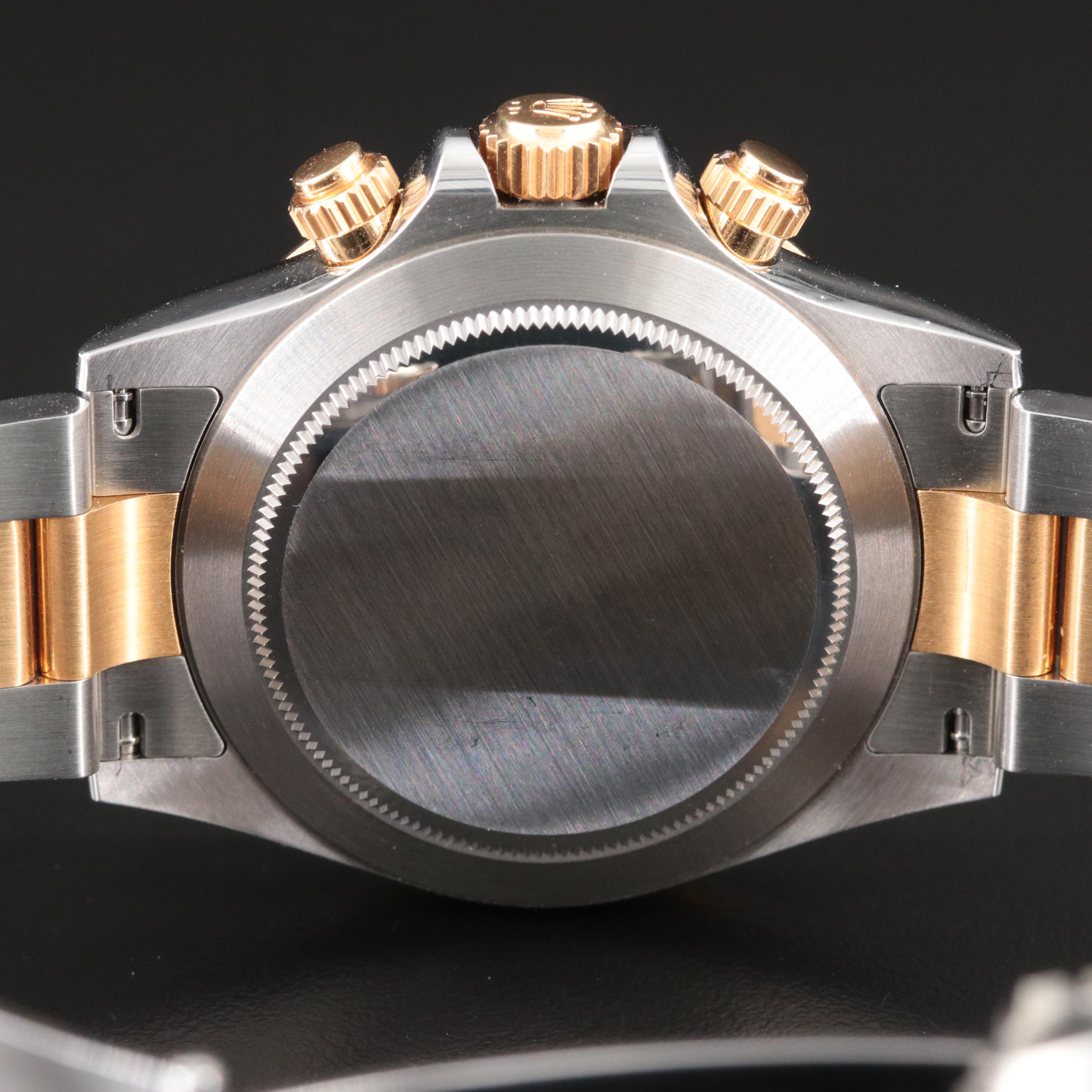 Rolex Cosmograph Daytona Rolesor 18K & Steel Oyster White Chrono Dial Watch