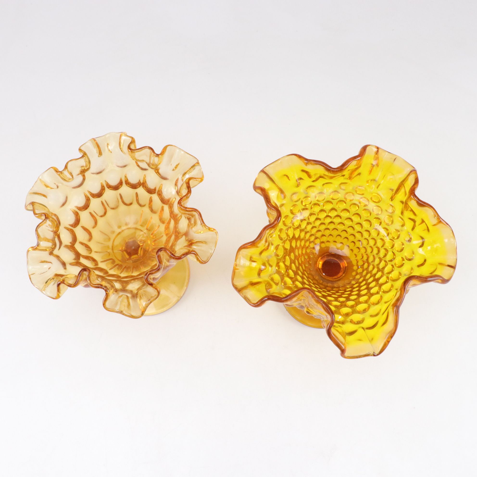 Indiana Glass "Sandwich Amber" Relish Tray & Other Glass Tableware