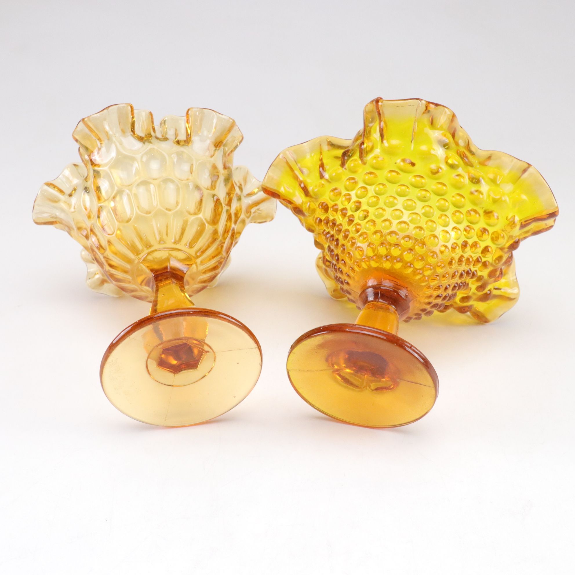 Indiana Glass "Sandwich Amber" Relish Tray & Other Glass Tableware