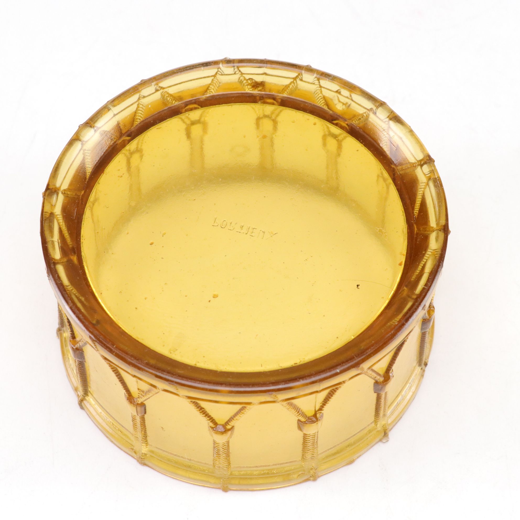 Indiana Glass "Sandwich Amber" Relish Tray & Other Glass Tableware