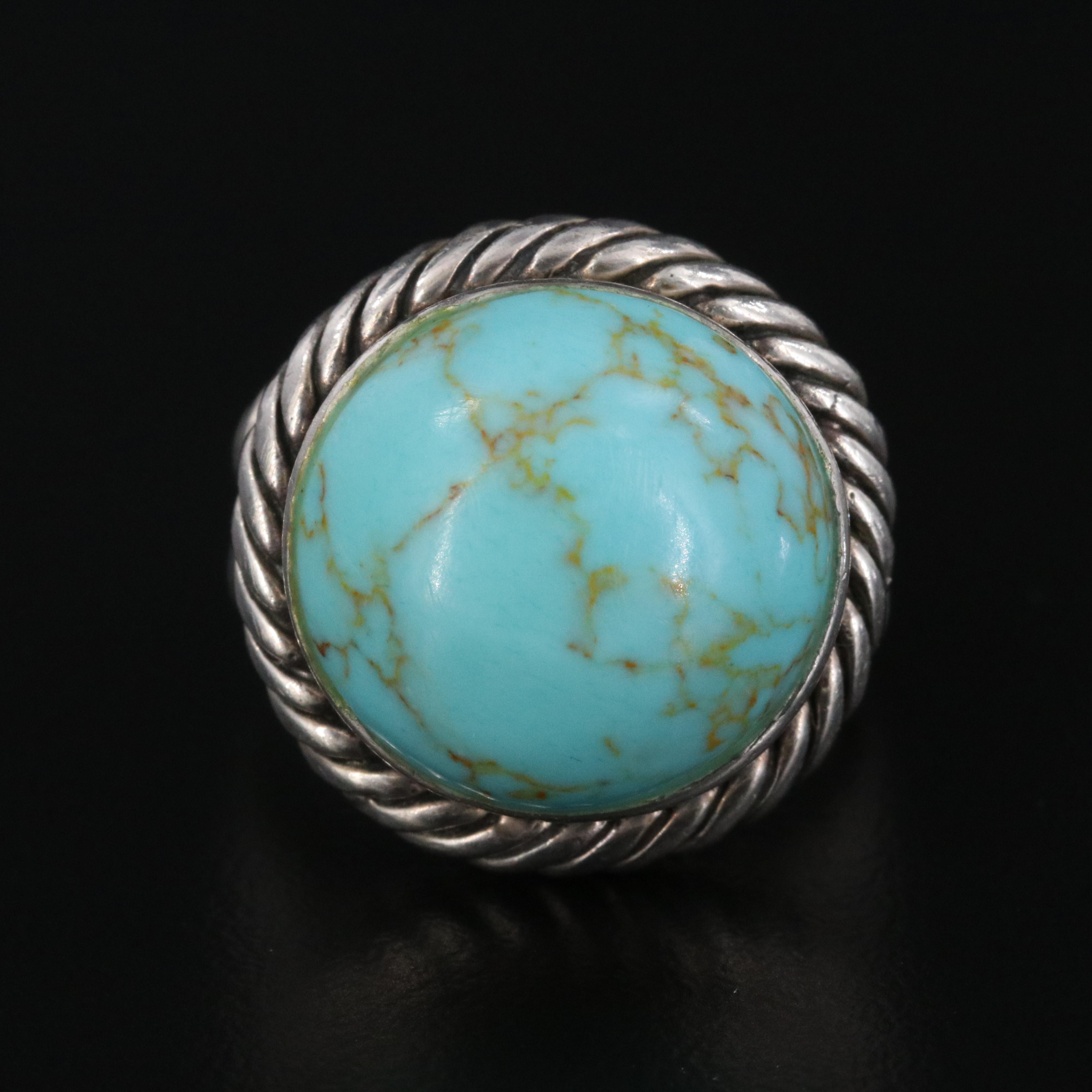 Sterling Faux Turquoise Ring