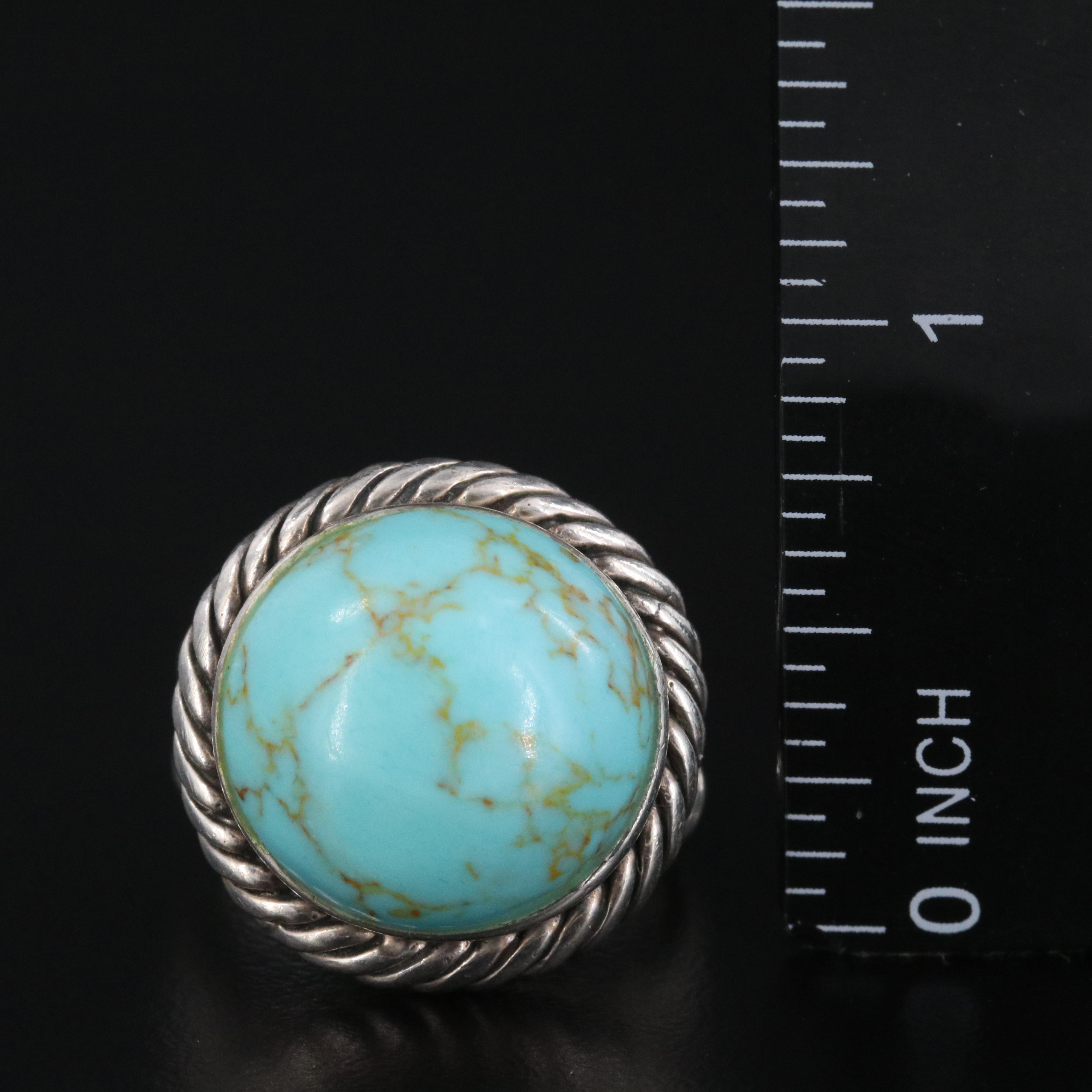 Sterling Faux Turquoise Ring