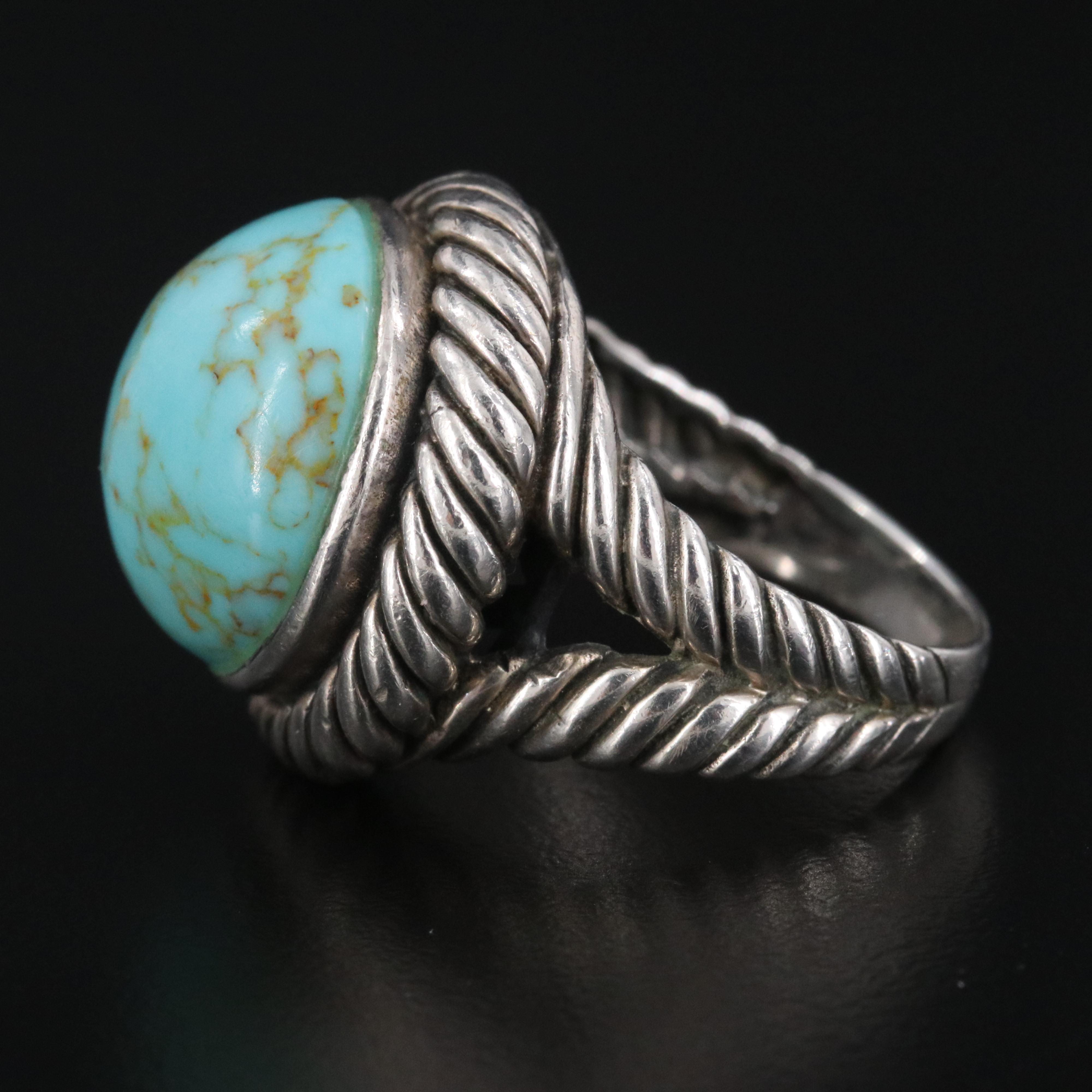 Sterling Faux Turquoise Ring