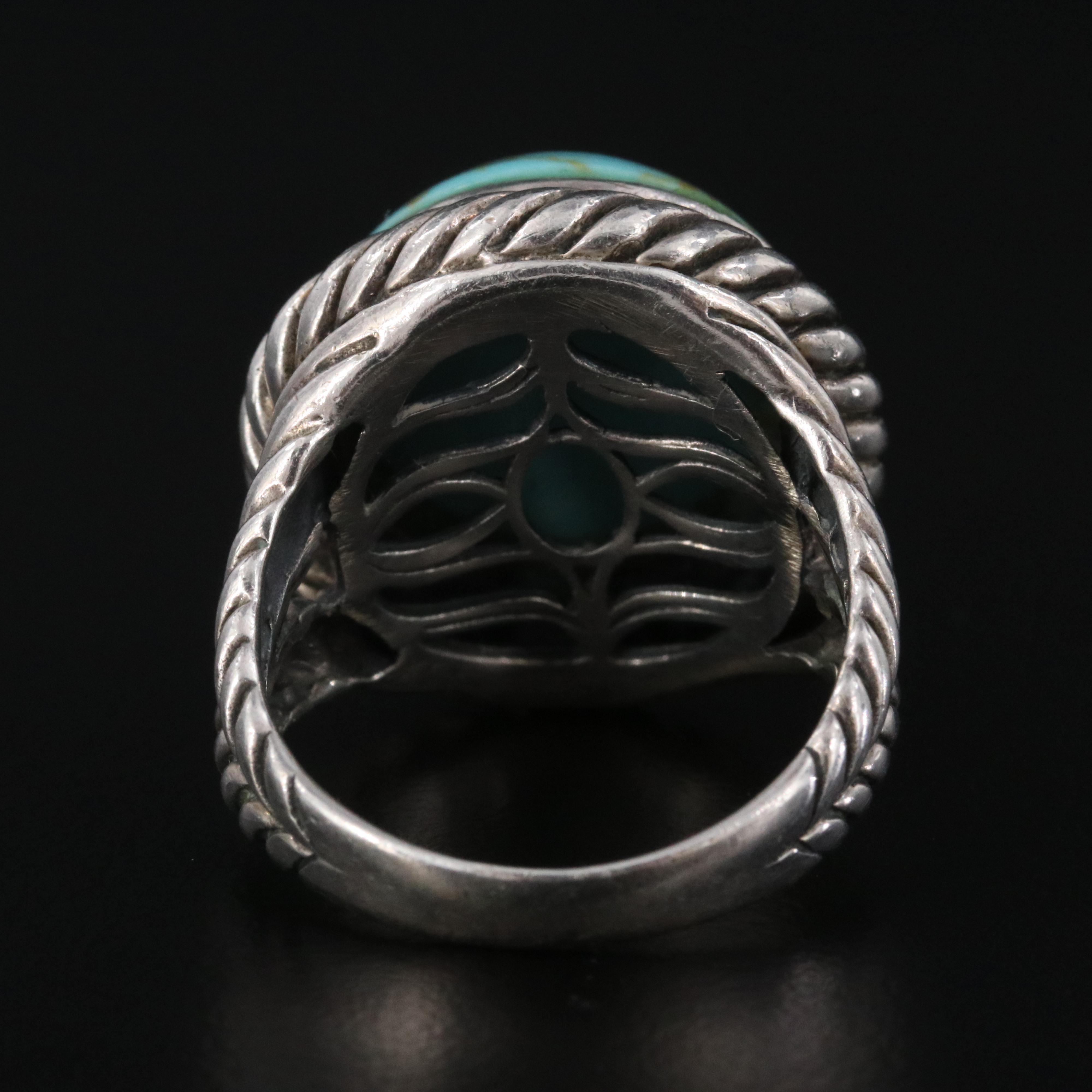 Sterling Faux Turquoise Ring