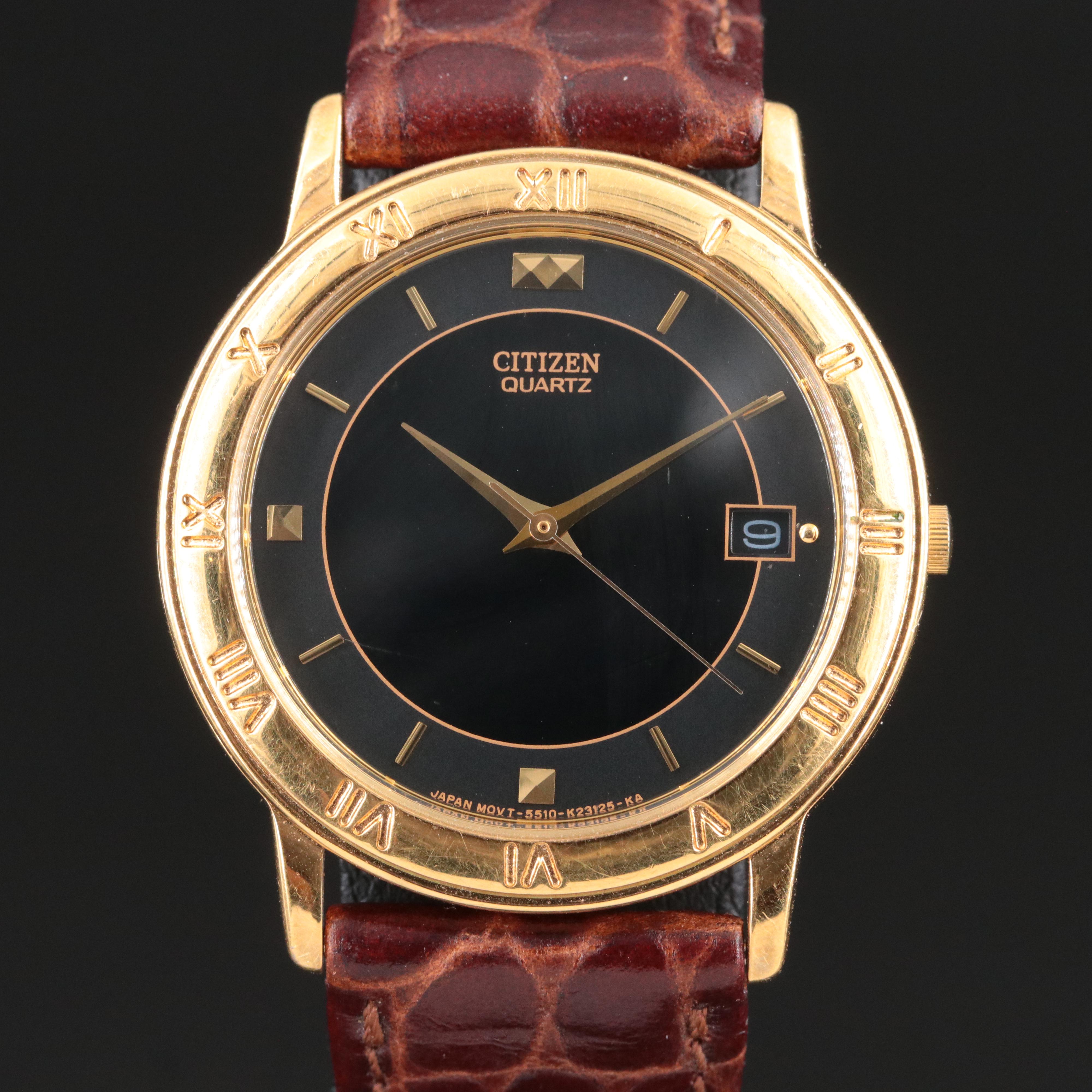 Citizen Quartz Gold Tone Date Watch