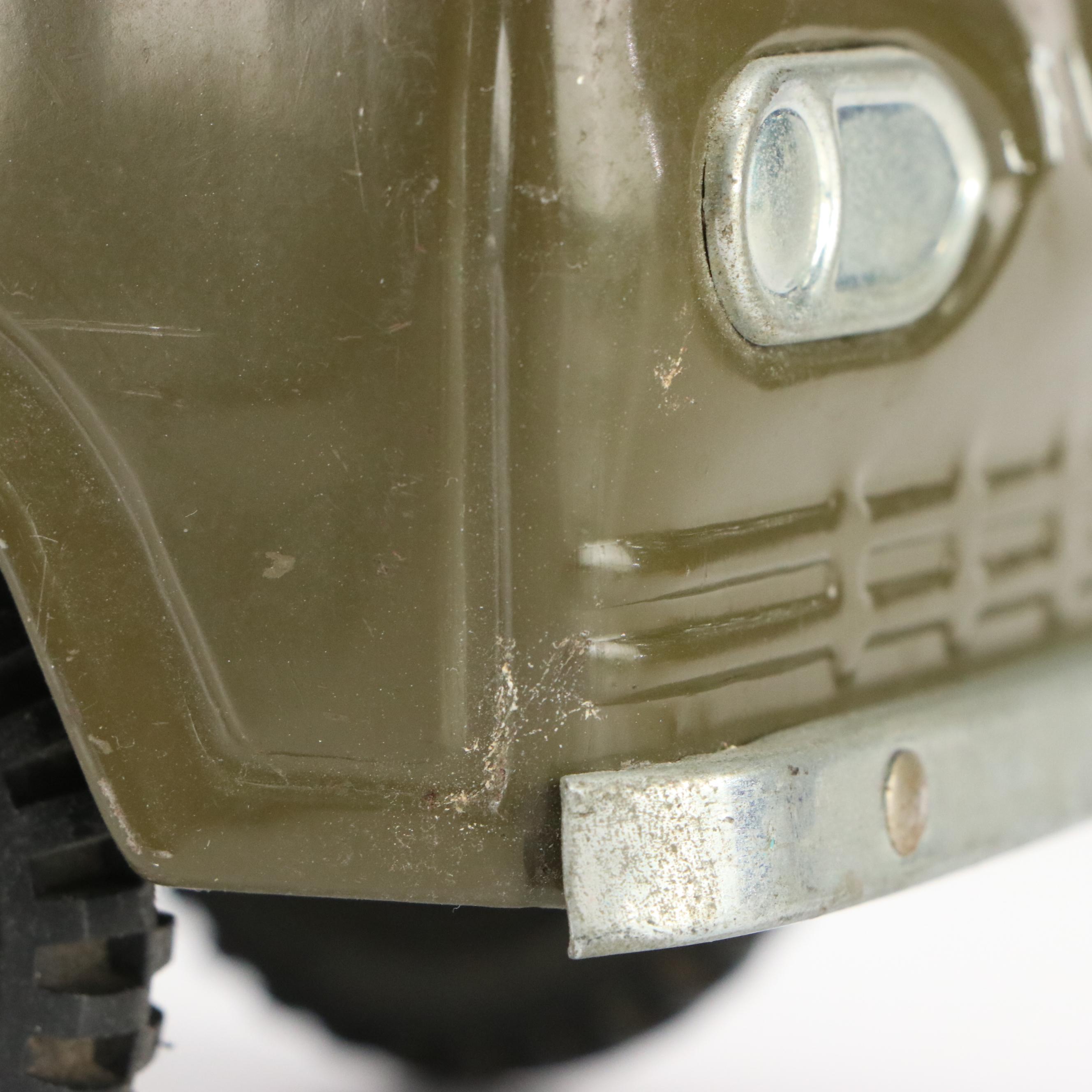 Vintage Nylint Pressed Metal Ford Army Ambulance with Gurney, 1965