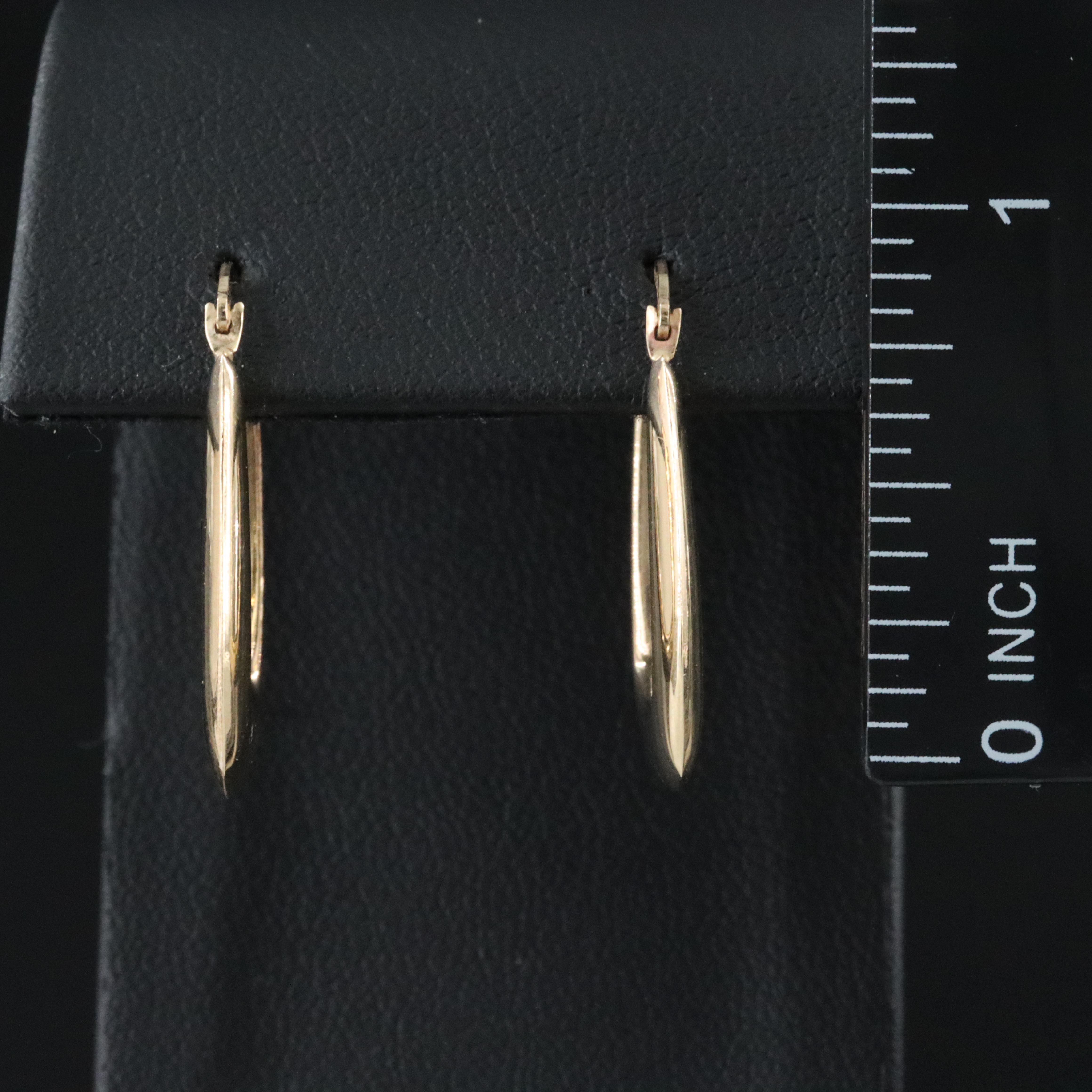 10K Square Hoop Earrings