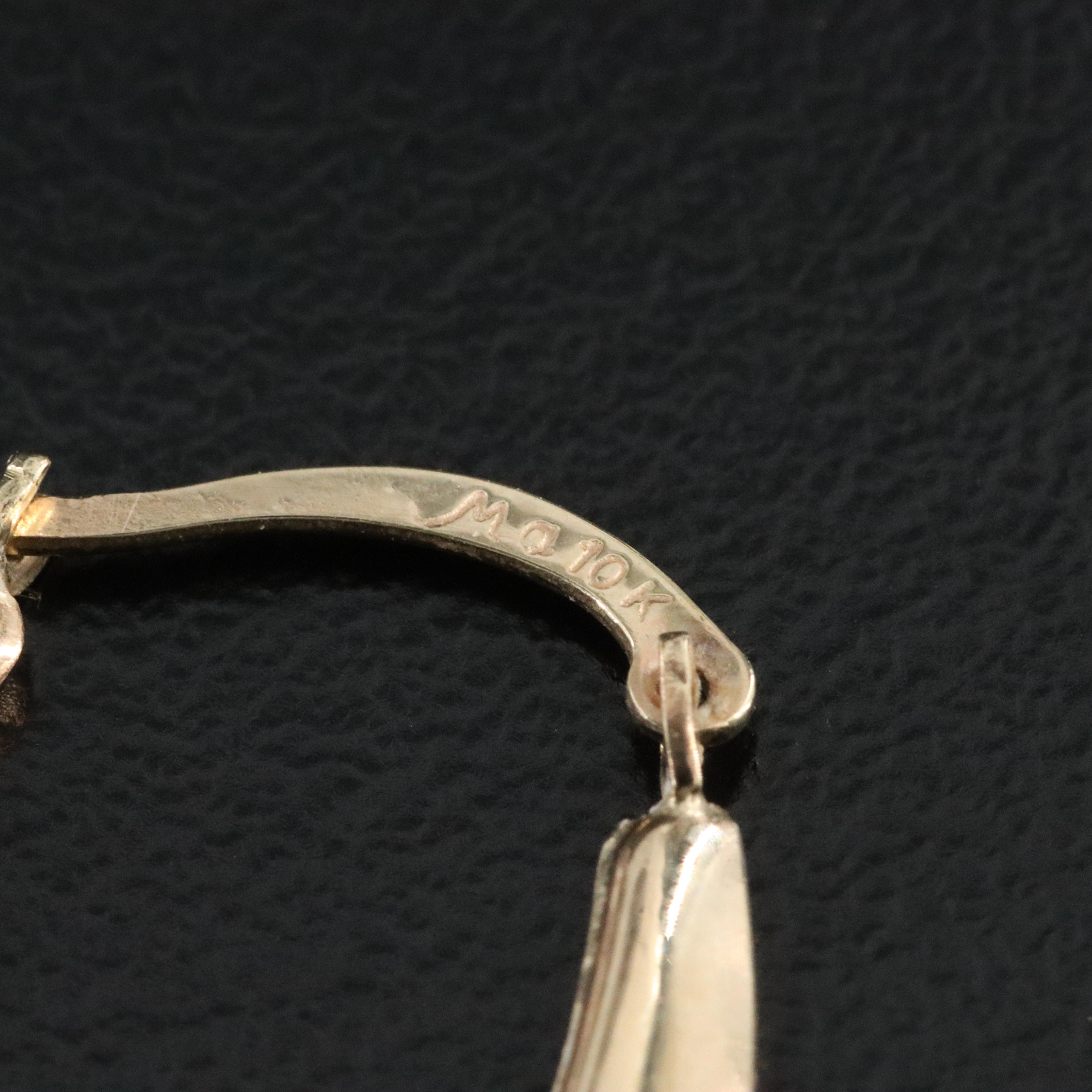 10K Square Hoop Earrings