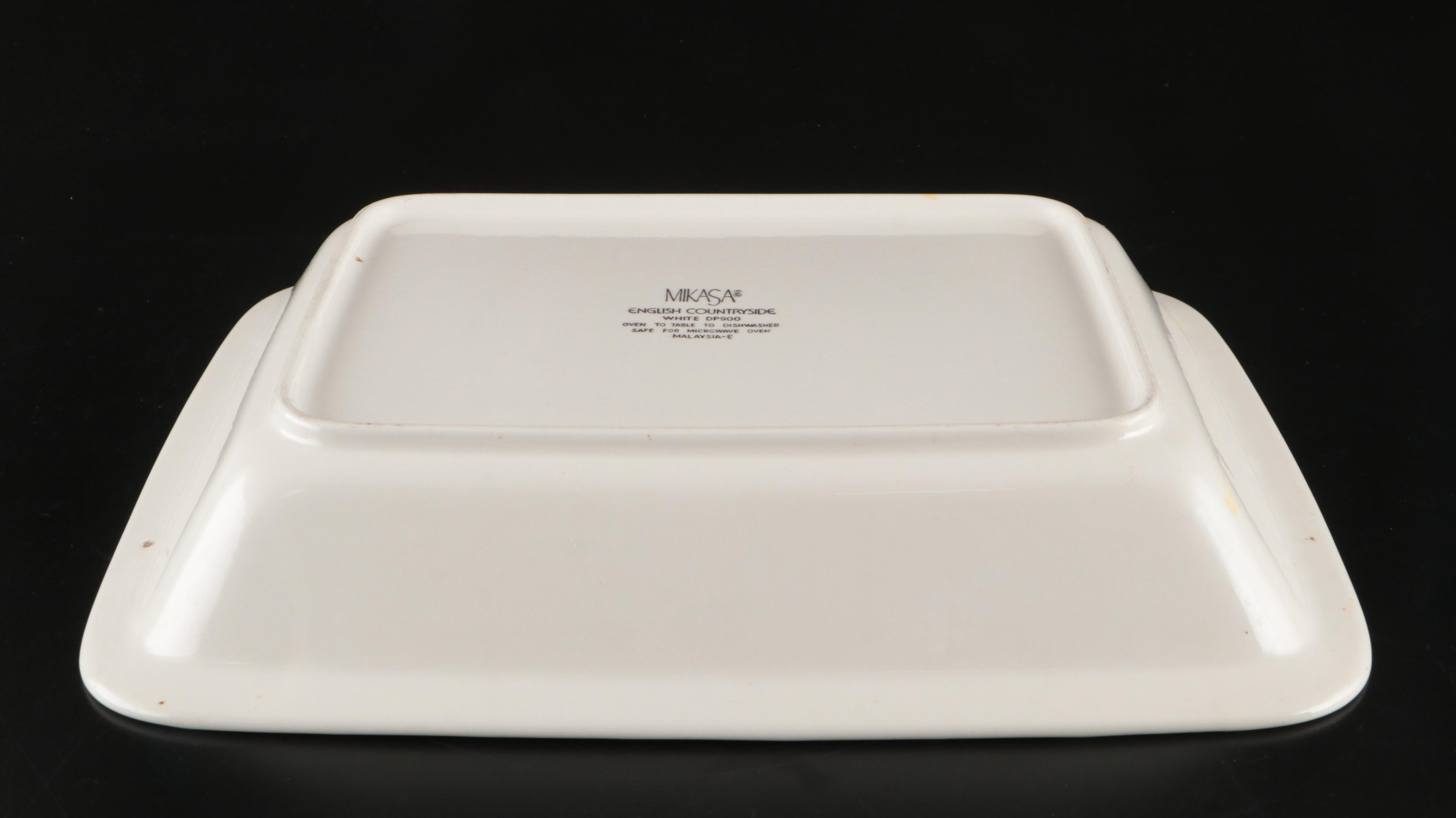 Mikasa Porcelain "English Countryside" Bakeware with Porcelain Serving Bowls