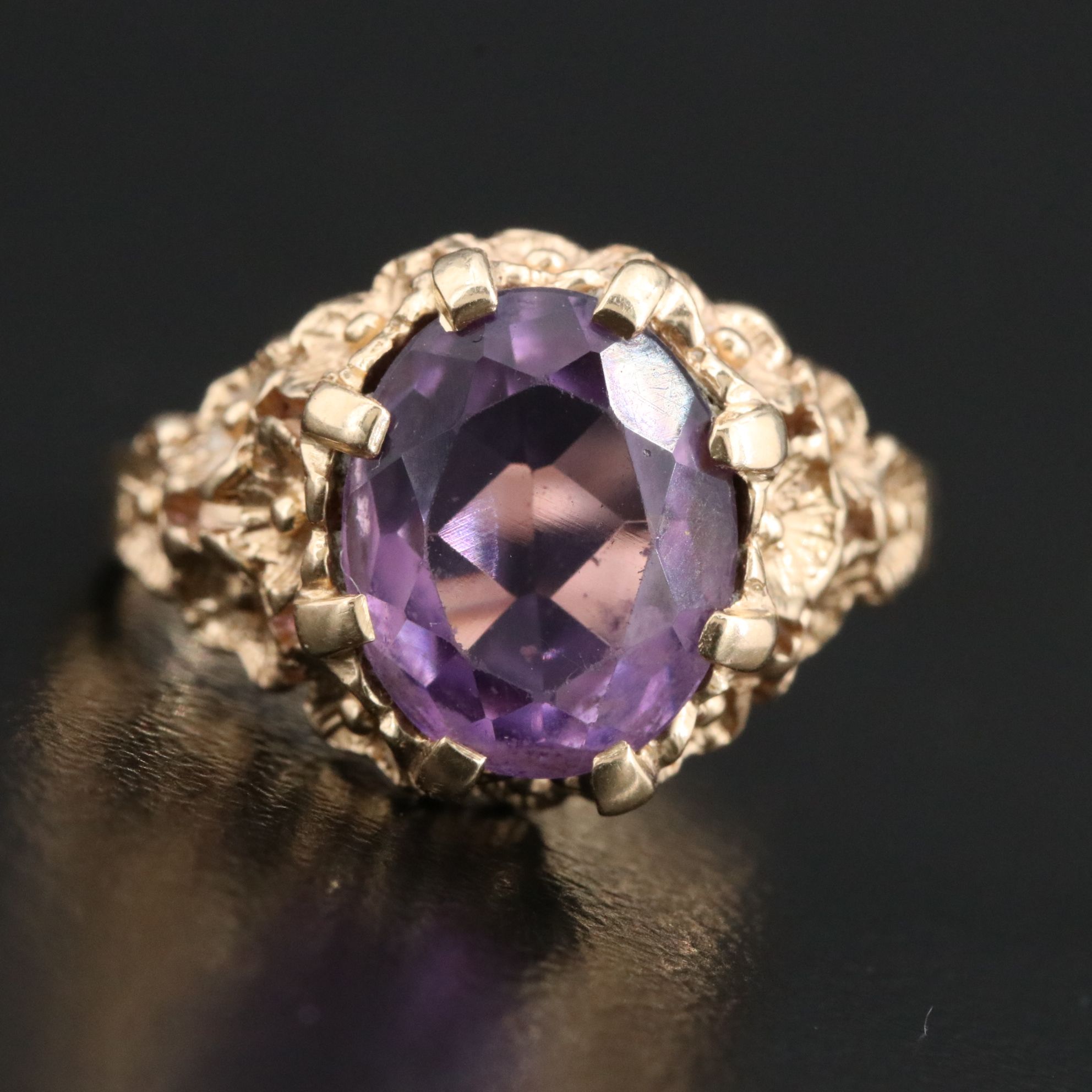 14K Amethyst Ring