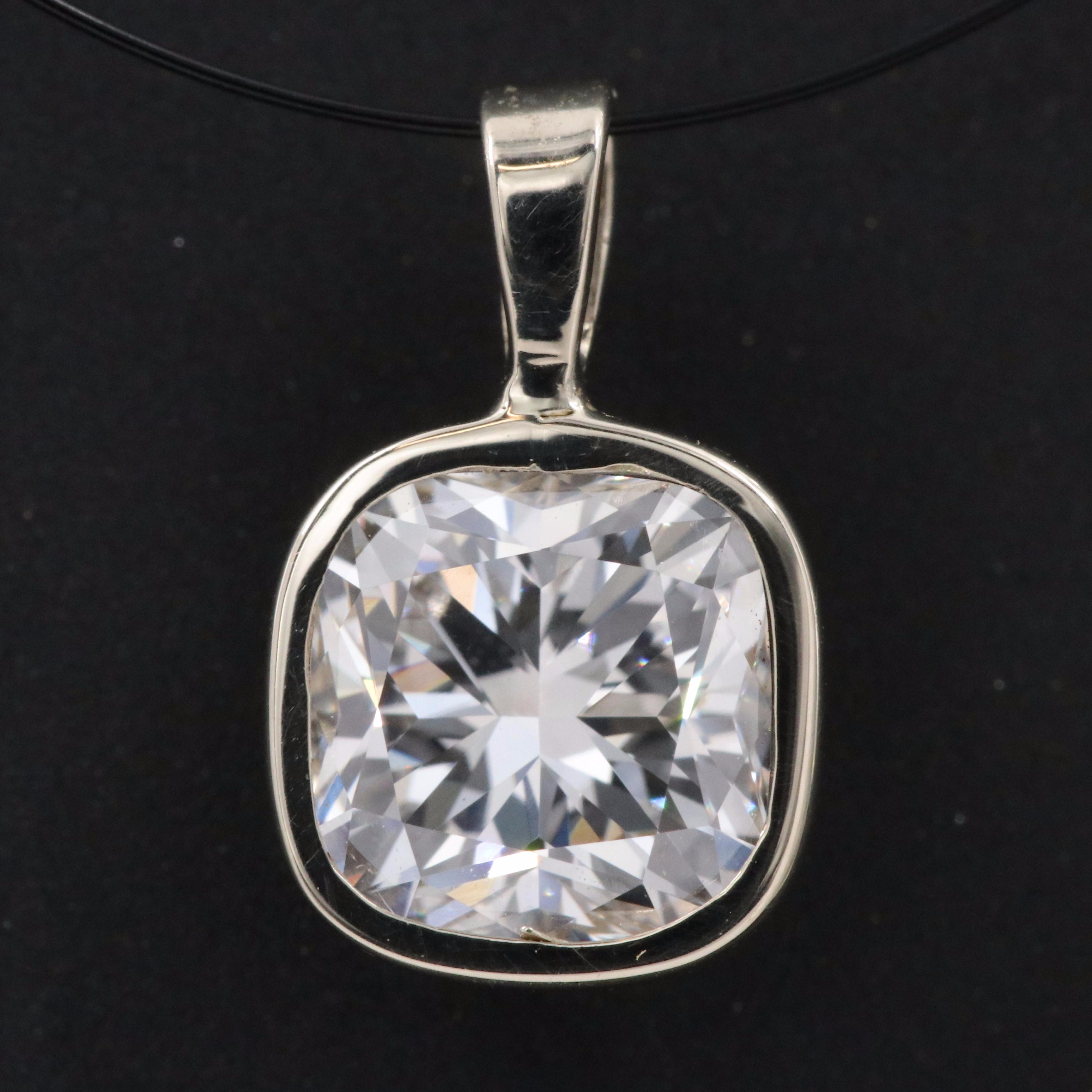 14K 1.13 CT Lab Grown Diamond Solitaire Pendant