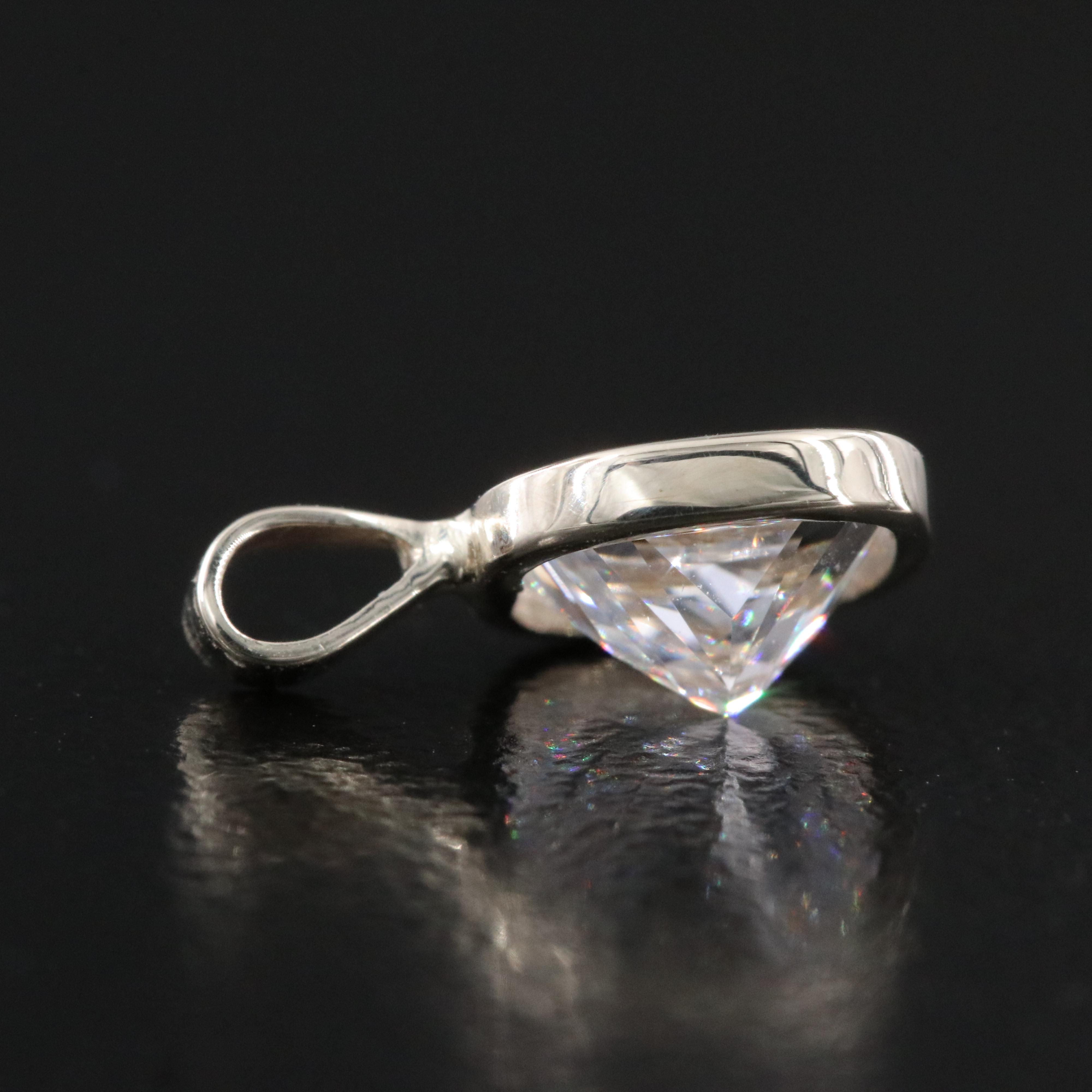 14K 1.13 CT Lab Grown Diamond Solitaire Pendant