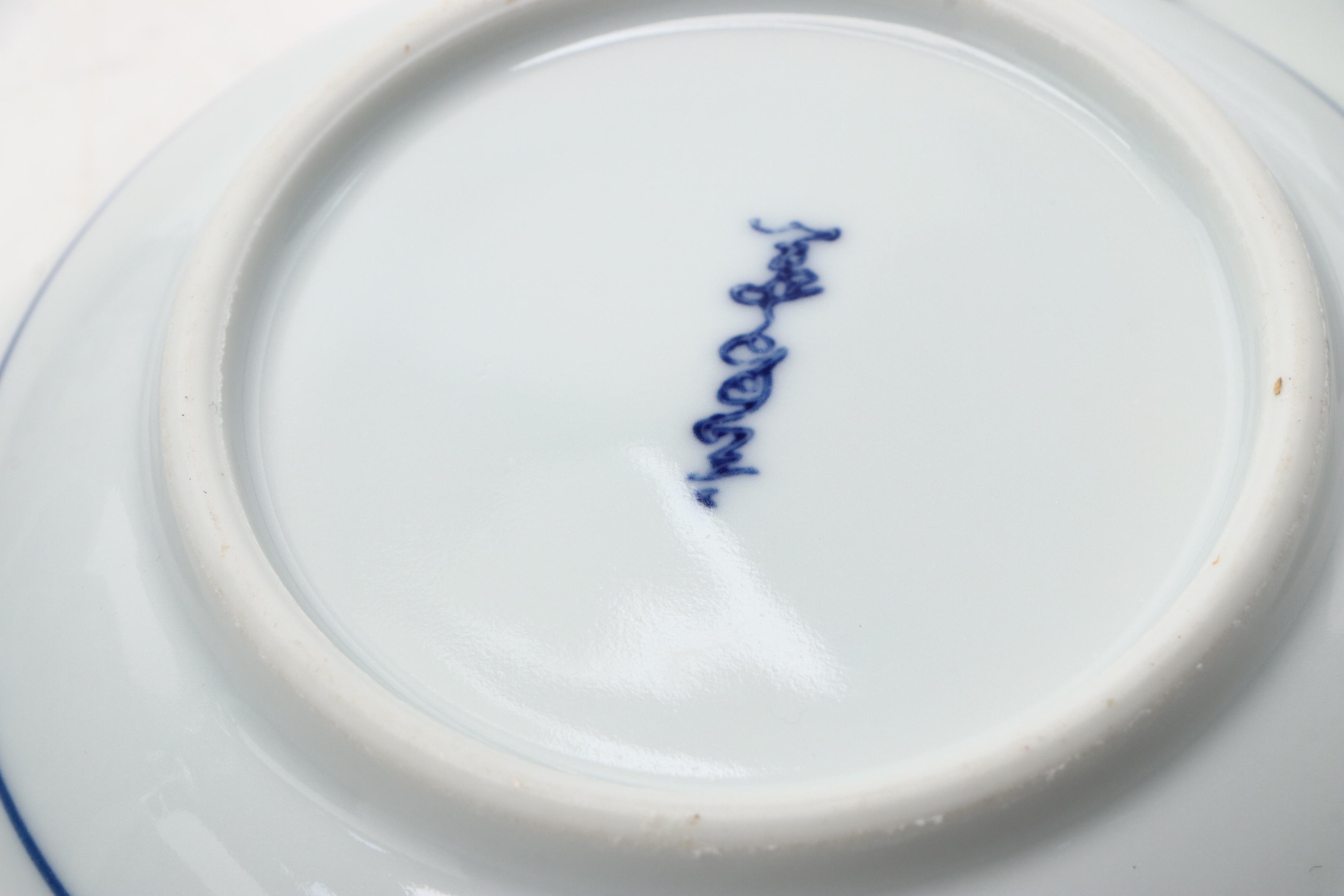 Blue on White Porcelain Mugs and Bowls