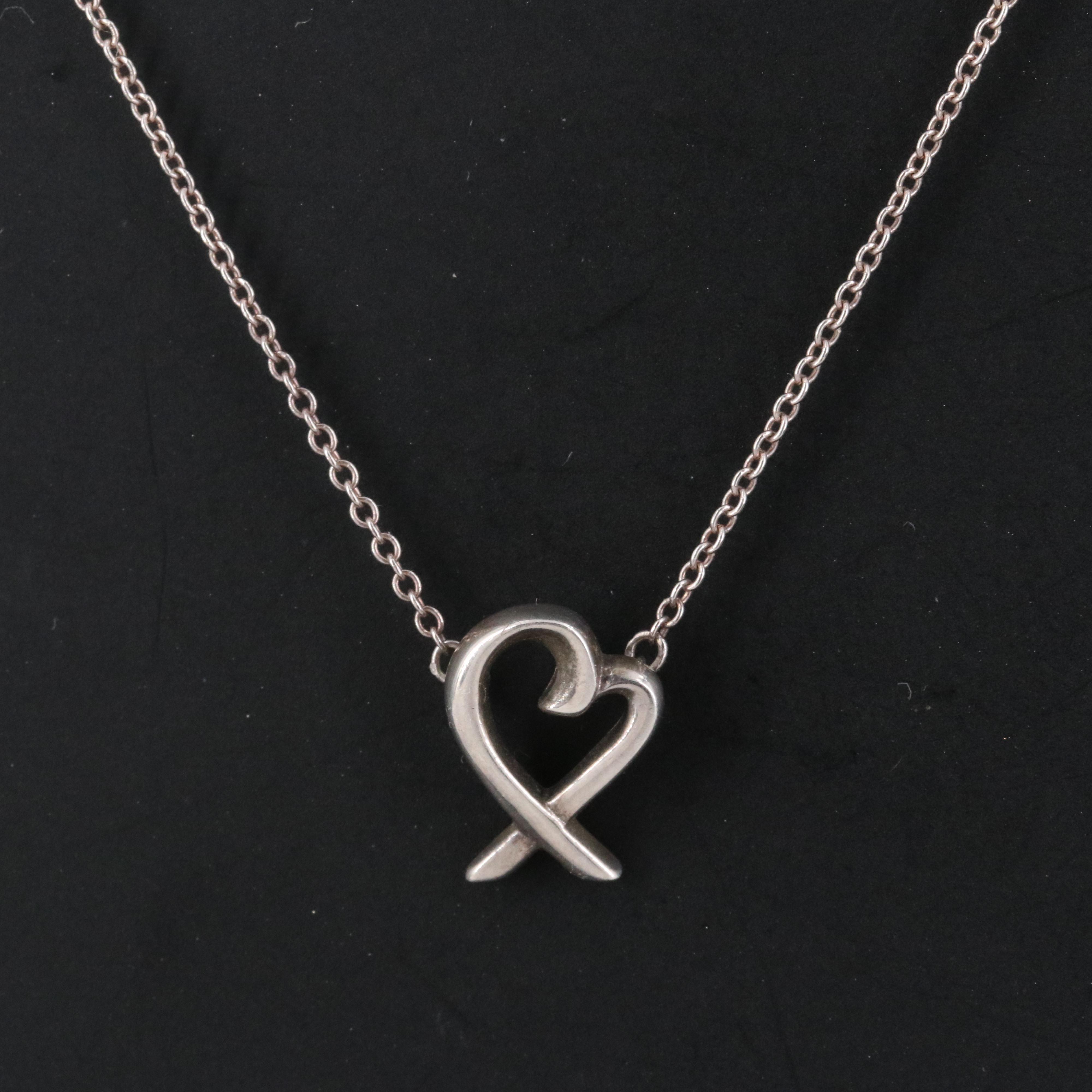 Paloma Picasso for Tiffany & Co. Loving Heart Sterling Necklace