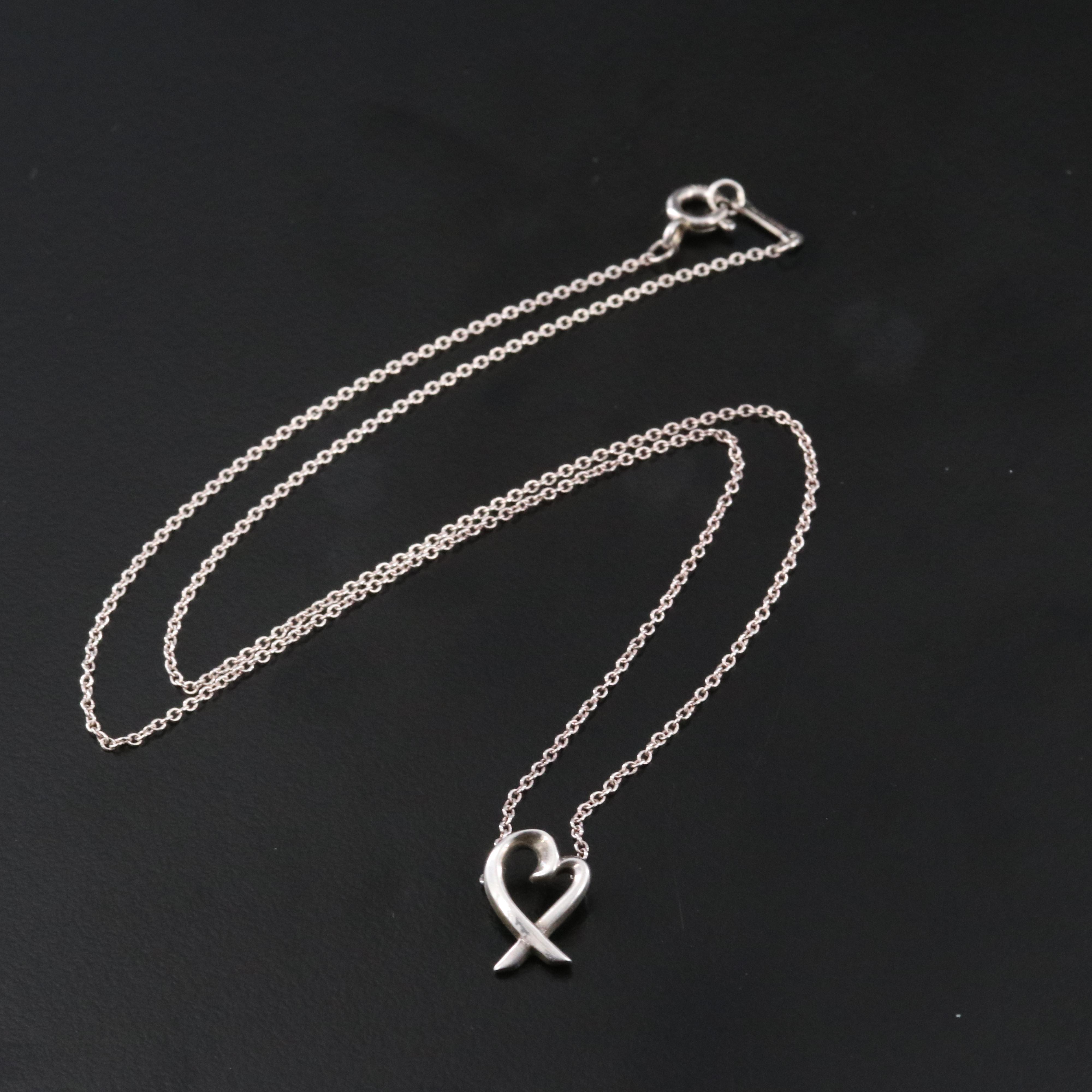 Paloma Picasso for Tiffany & Co. Loving Heart Sterling Necklace